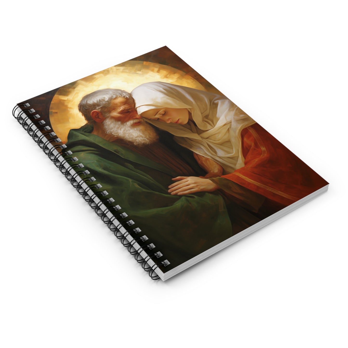Saints Zechariah and Elizabeth - Sanctified Souls Art - Religious Based Notebook - Spiral Notebook - Ruled Line