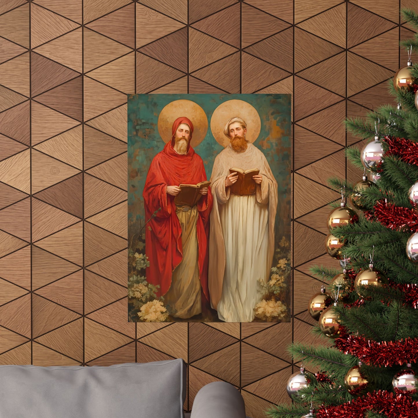 Saints Cosmas and Damian -  Catholic Art - Multiple Sizes - Premium Posters - Catholic Art - Christian Home - Brother Martyr Art - Christian