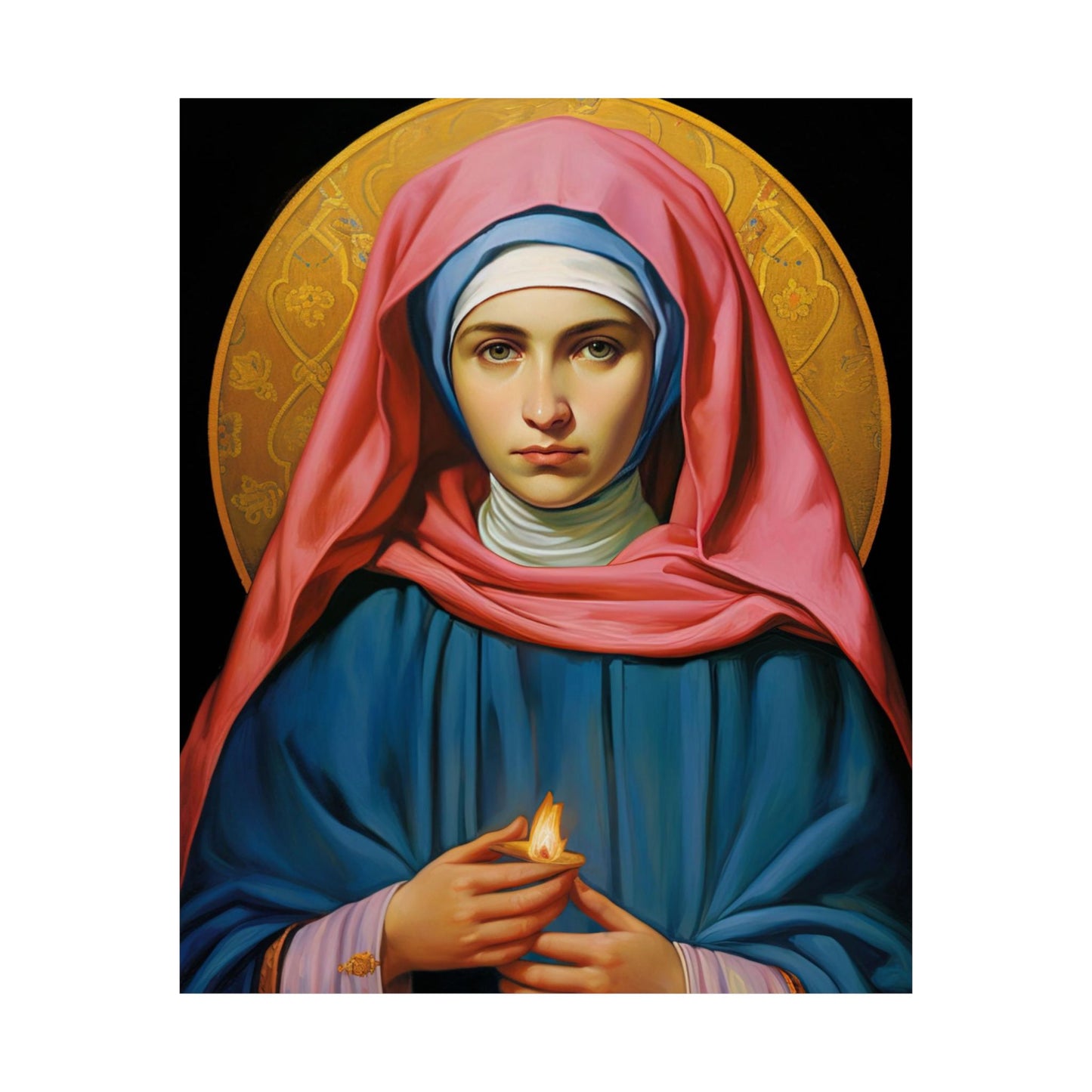 Saint Bernadette Print - Sanctified Souls Print - Multiple Sizes - Premium Matte Vertical Posters