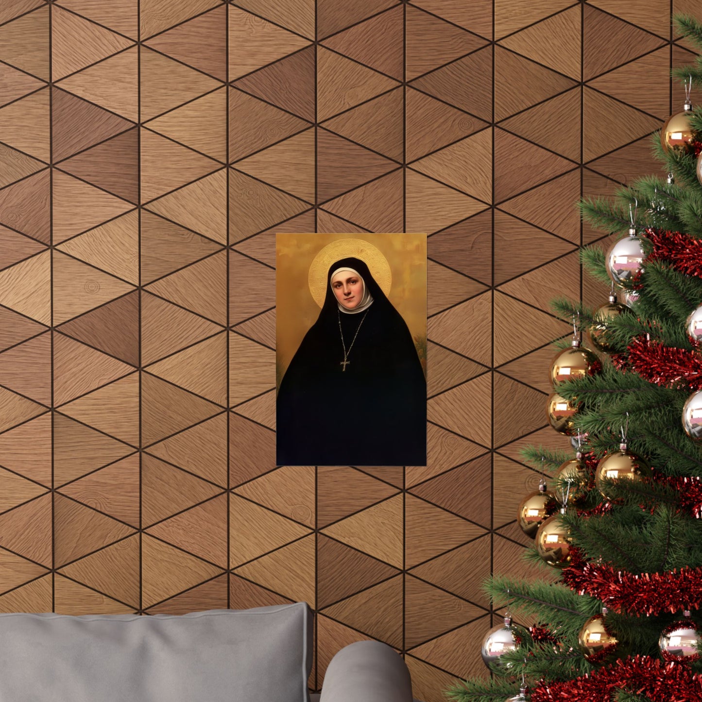 Saint Geltrude Caterina Comensoli - Sanctified Souls Print - Multiple Sizes - Premium Matte Vertical Posters