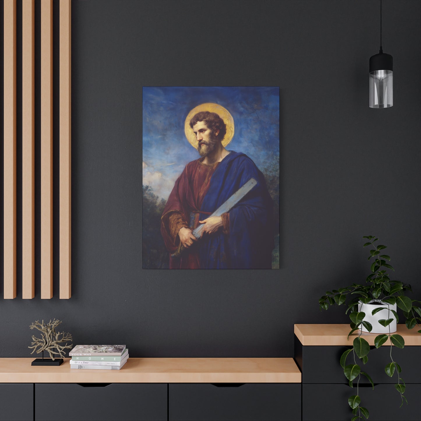 Saint Simon the Apostle  - Gallery Wrapped Canvas - Print - Religious Art for your Home - Catholic Art