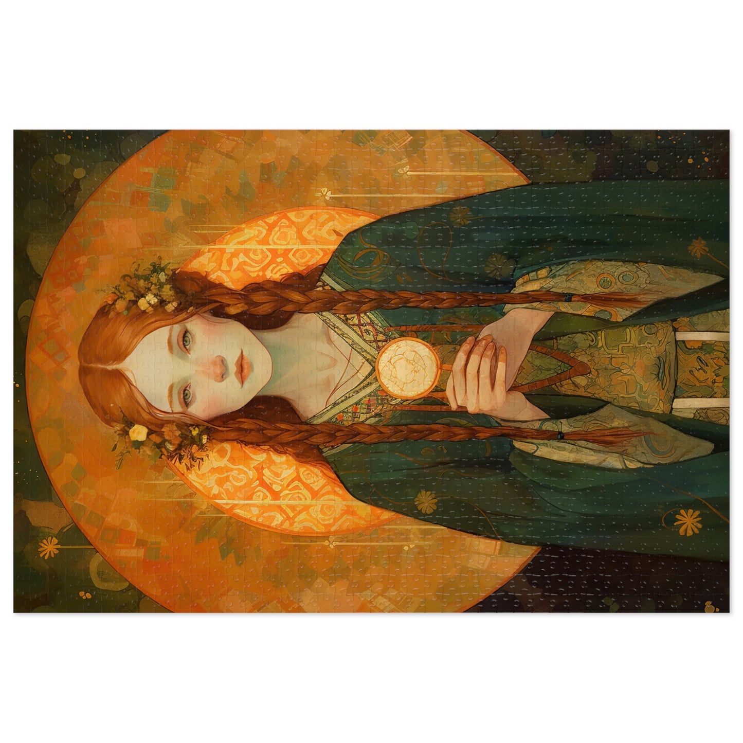 Saint Brigid of Ireland - Puzzle and Keepsake Tin - Religious Jigsaw Puzzle (30, 110, 252, 500,1000-Piece) - Religious Puzzle