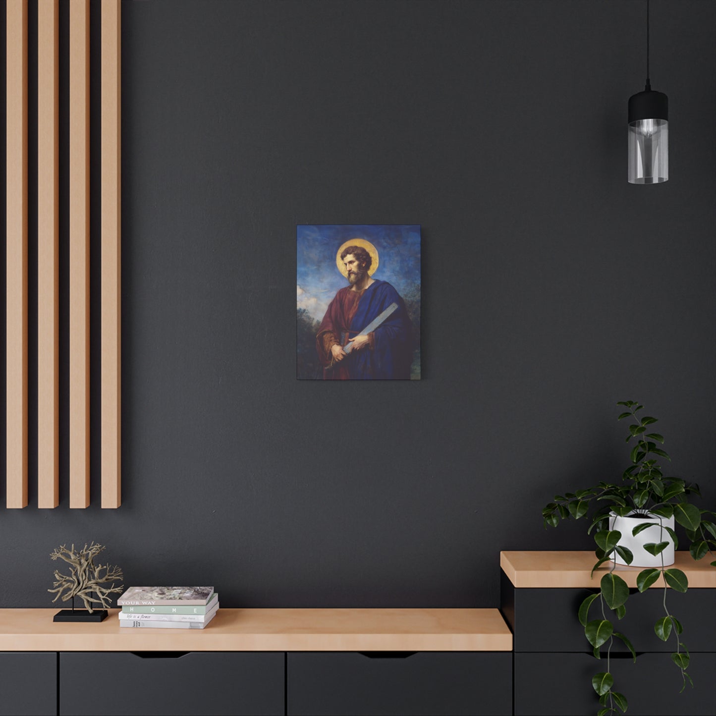 Saint Simon the Apostle  - Gallery Wrapped Canvas - Print - Religious Art for your Home - Catholic Art