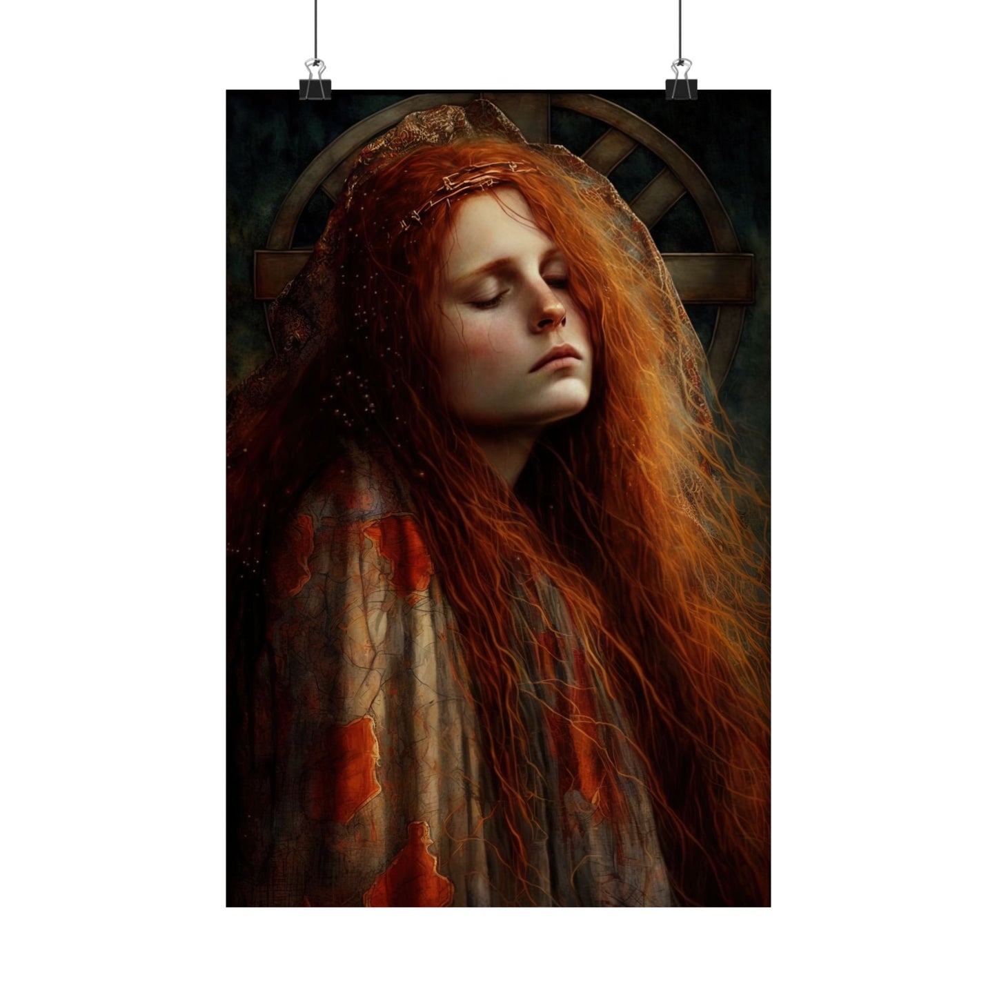 The Penitent Magdalene - Saint Mary Magdalene Print - Sanctified Souls Print - Multiple Sizes - Premium Matte Vertical Posters