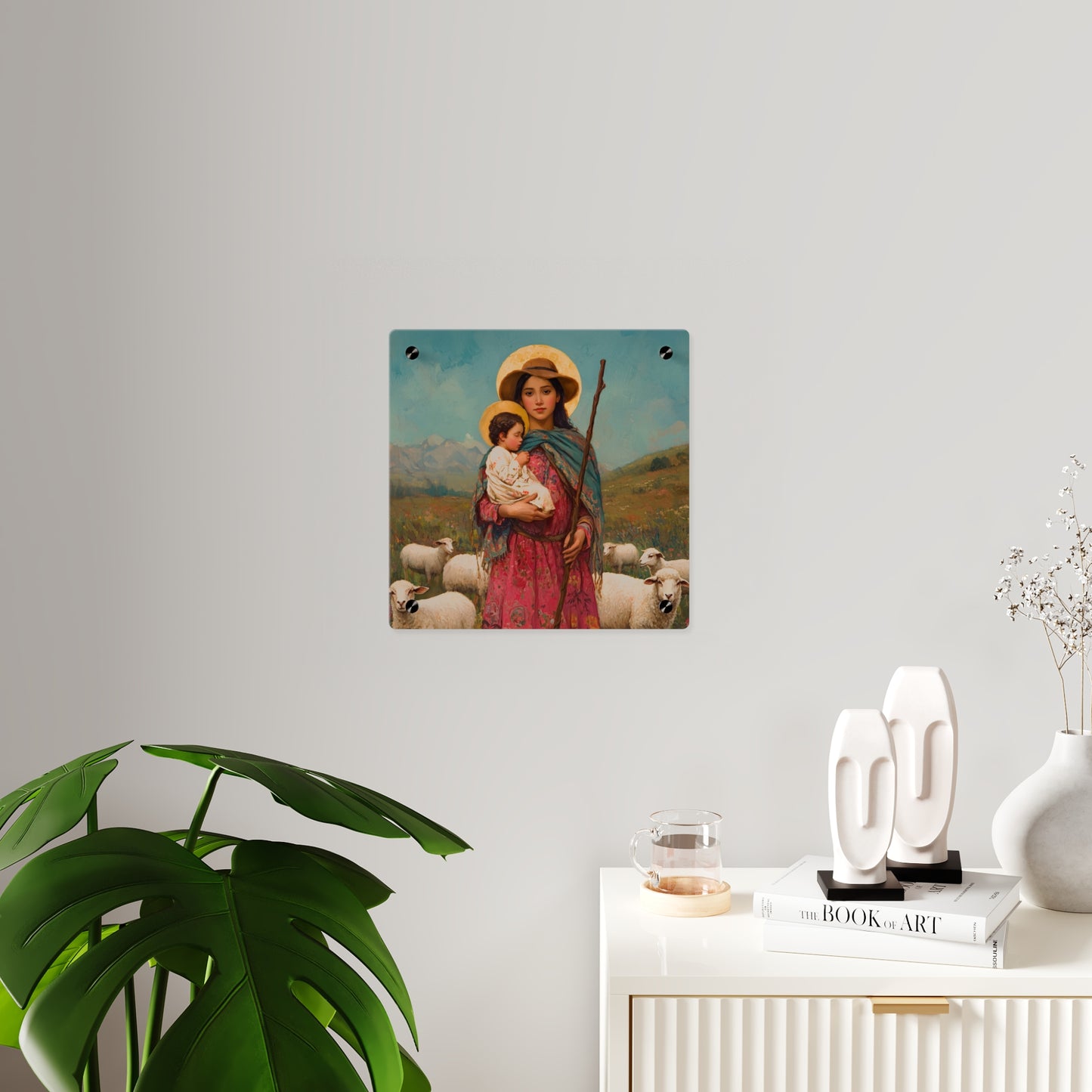 Divina Pastora - Divine Shepherdess - Marian Title - Mother Mary - Wall Art Panel - Ready to Hang Acrylic Print - Saint Art - Catholic Art