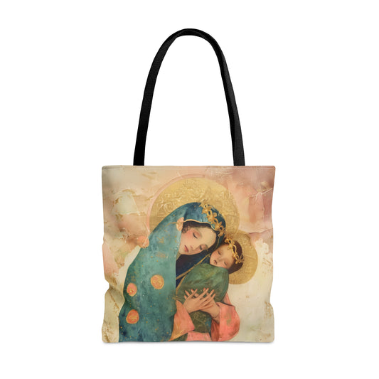 The Sweet Advocate of Souls - Mary, Help of Christians Tote Bag - Large Medium Small Faith Art Bag - Catholic Faith Purse - Double Sided
