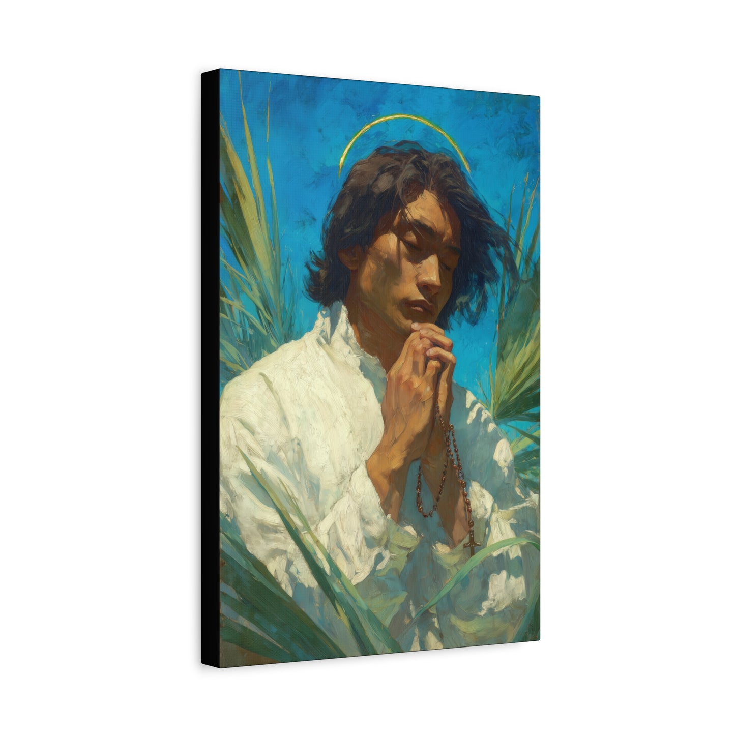 Saint Lorenzo Ruiz - Multiple Sizes - Catholic Home art - Museum Wrapped Canvas - Sanctified Souls Print - Catholic Martyr Art