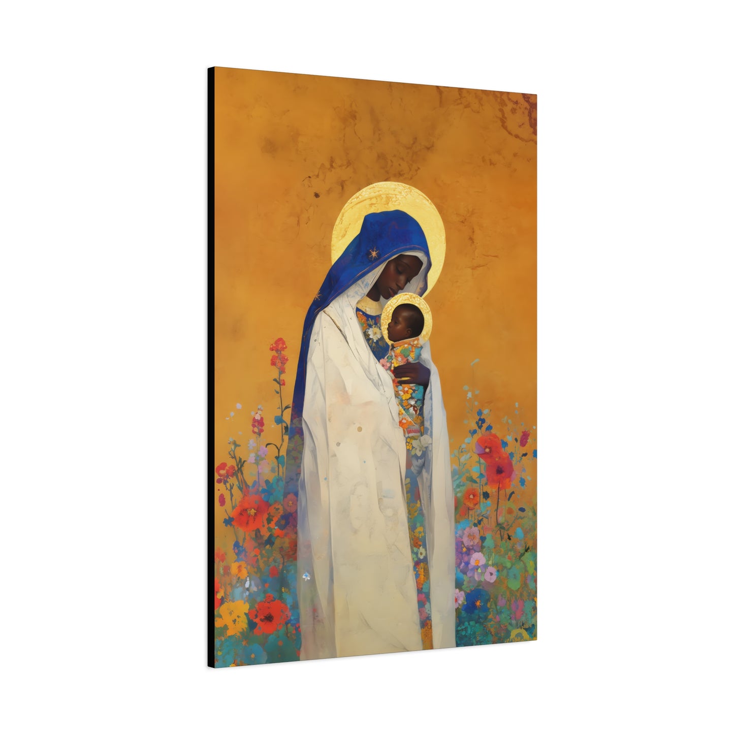 The Divine Embrace- Our Lady of Kibeho's Love - Museum Wrapped Canvas - Print - Religious Art for your Home - Christian print - Religious