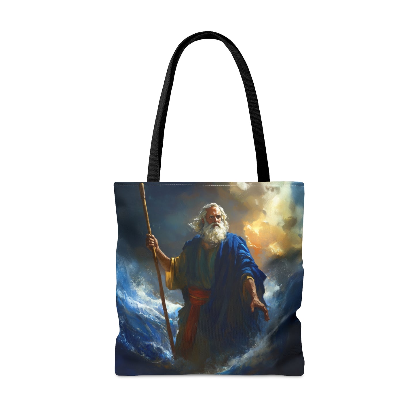 Moses Before the Trembling Sea - Tote Bag - Large Medium Small Faith Art Bag - Catholic Faith Purse