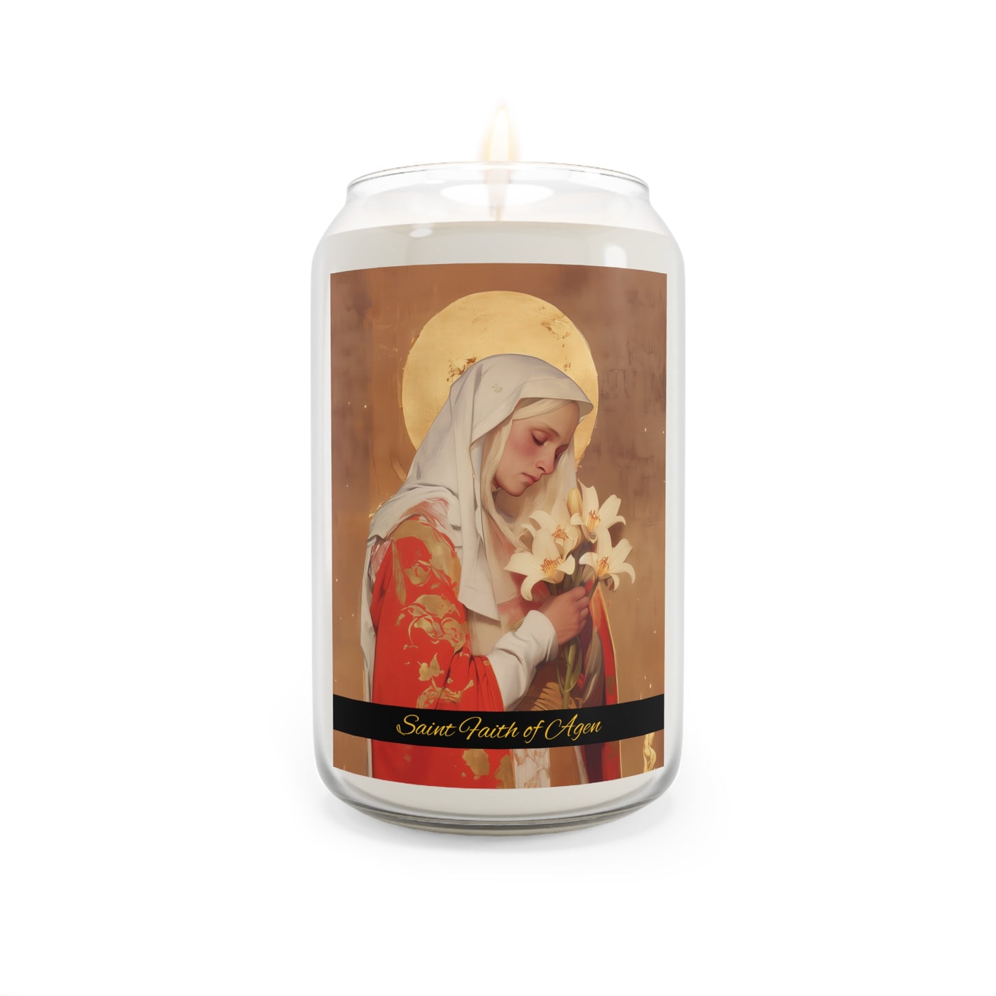 Saint Faith of Agen - Scented Prayer Candle, 13.75oz - Tall Size - Religious Prayer Candle