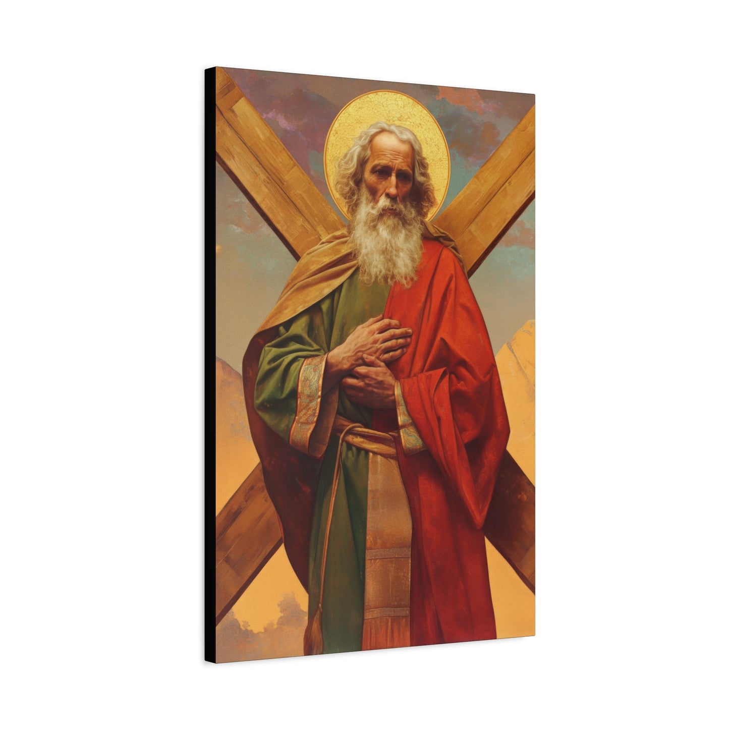 Saint Andrew the Apostle - Gallery Wrapped Canvas - Print - Religious Art for your Home - Catholic