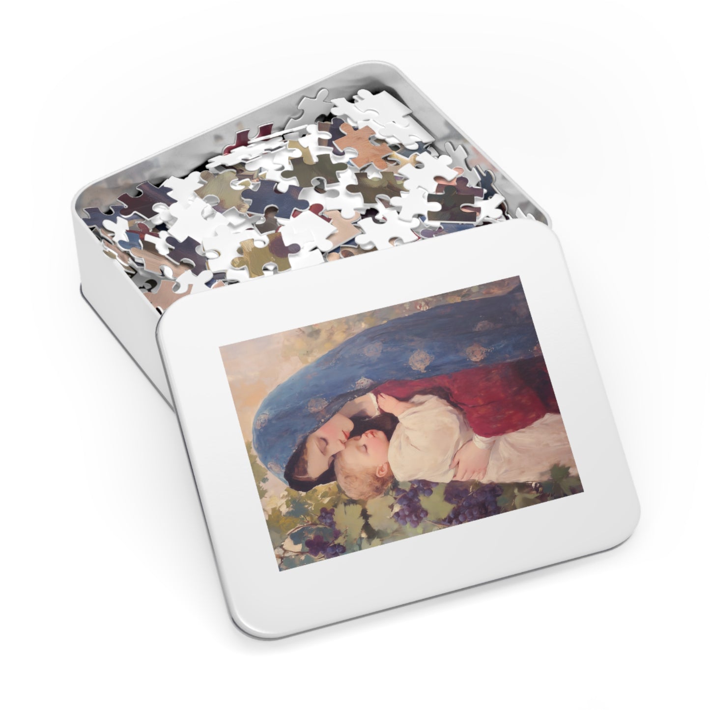 Our Lady of the Grapes / Out Lady of the Harvest - Puzzle & Keepsake Tin - Religious Jigsaw Puzzle (30, 110, 252, 500,1000-Piece)