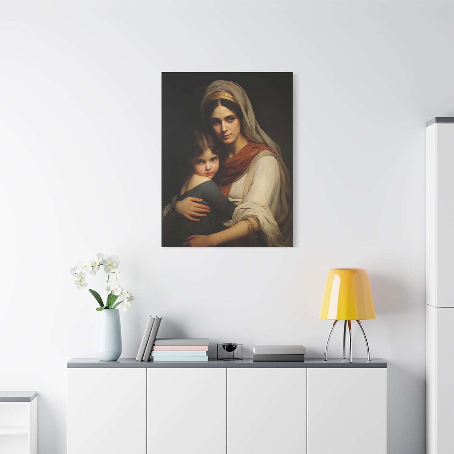 Saint Anne mother of Mary the Blessed Virgin - Museum Wrapped Canvas - Sanctified Souls Print - Religious Art for your Home