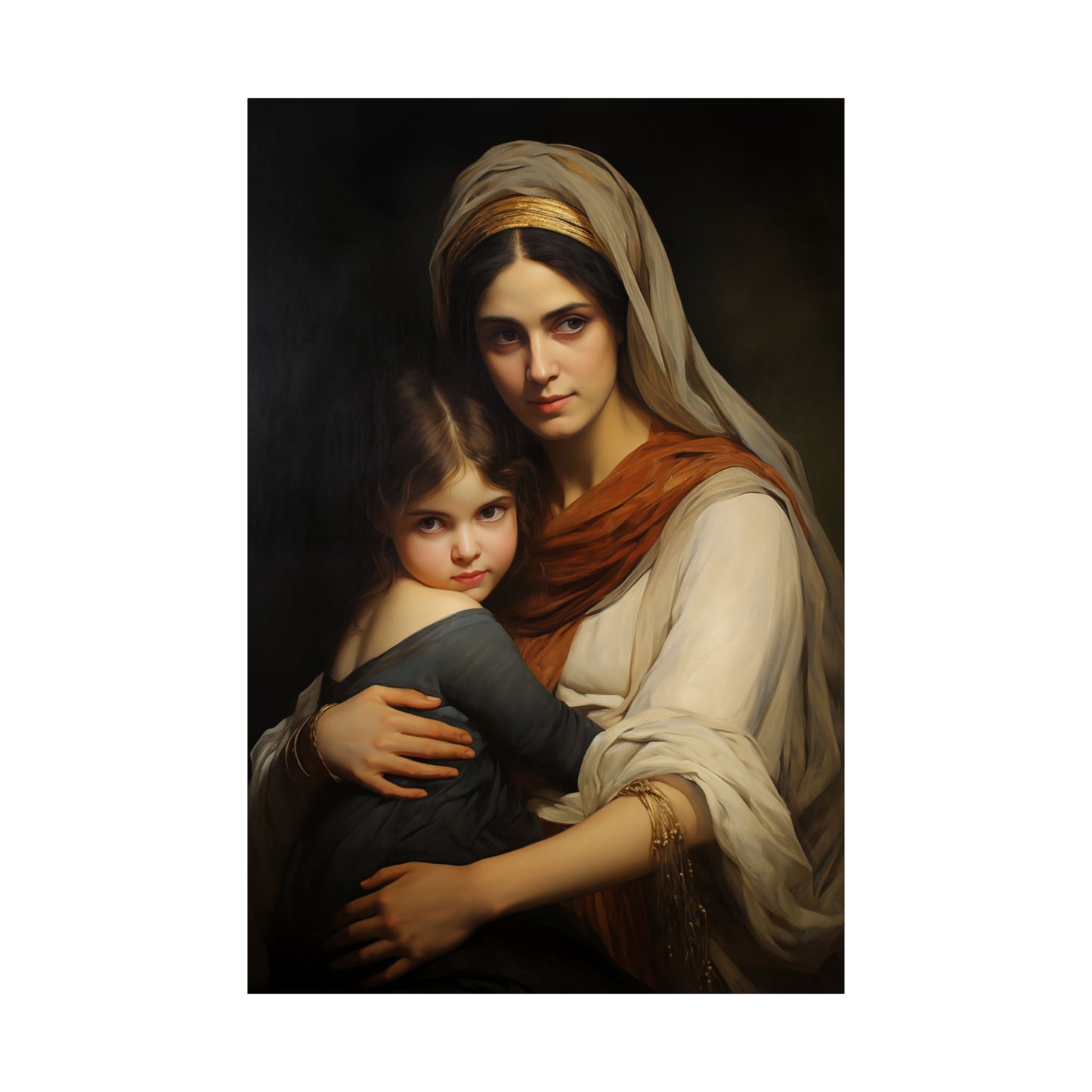 Saint Anne mother to Mary the Blessed Virgin - Sanctified Souls Print - Multiple Sizes - Premium Matte Vertical Posters
