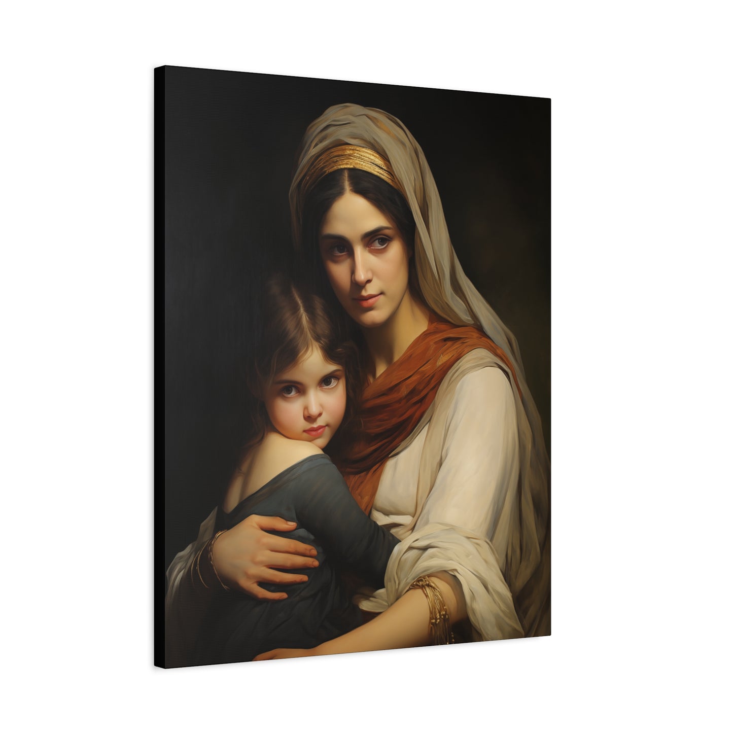 Saint Anne mother of Mary the Blessed Virgin - Museum Wrapped Canvas - Sanctified Souls Print - Religious Art for your Home