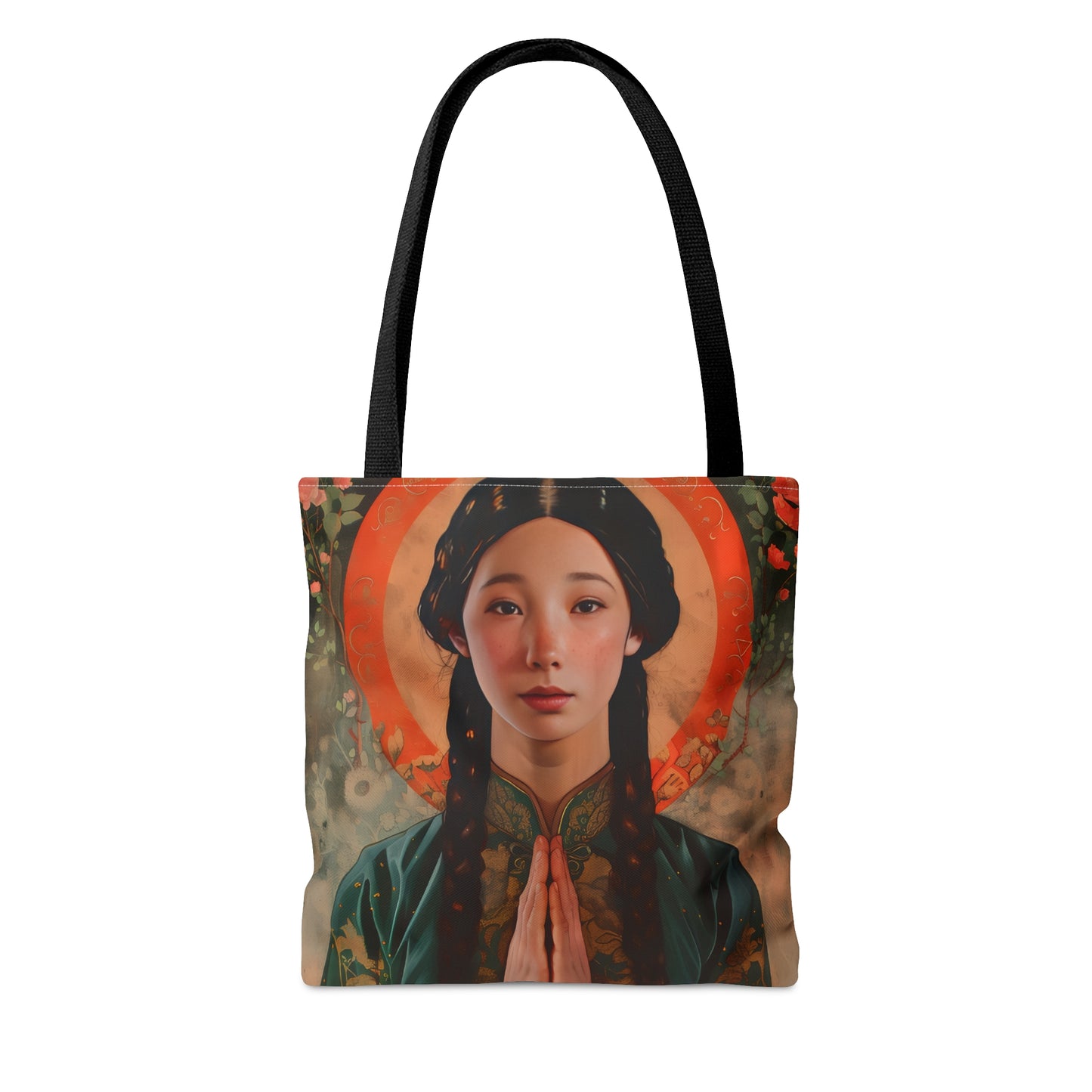 Saint Anna Wang Tote Bag - Purse - Three sizes - Faith Art Bag - Catholic faith inspired carry-all purse - Double Sided