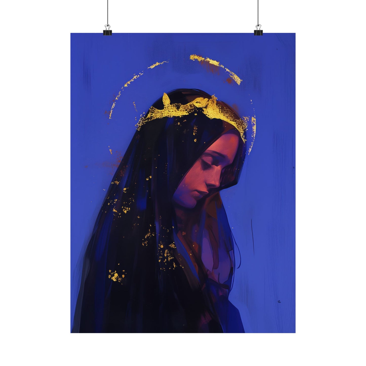 Mary, Mother of God - Queen of Heaven and Earth Poster Print - Sanctified Souls Print - Multiple Sizes - Premium Posters - Catholic Art