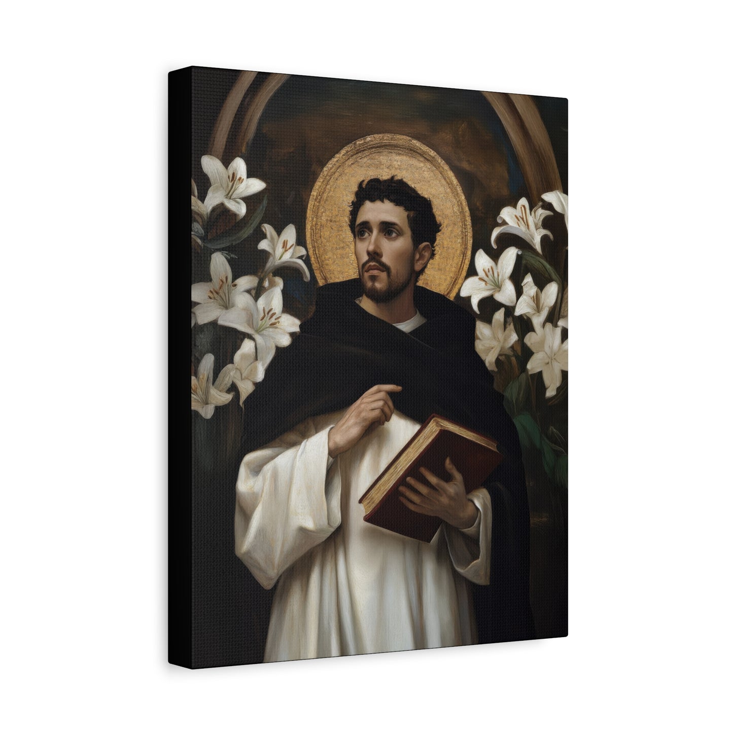 Saint Dominic -  Museum Wrapped Canvas - Sanctified Souls Print - Religious Art for your Home - Catholic Patron Saint Art