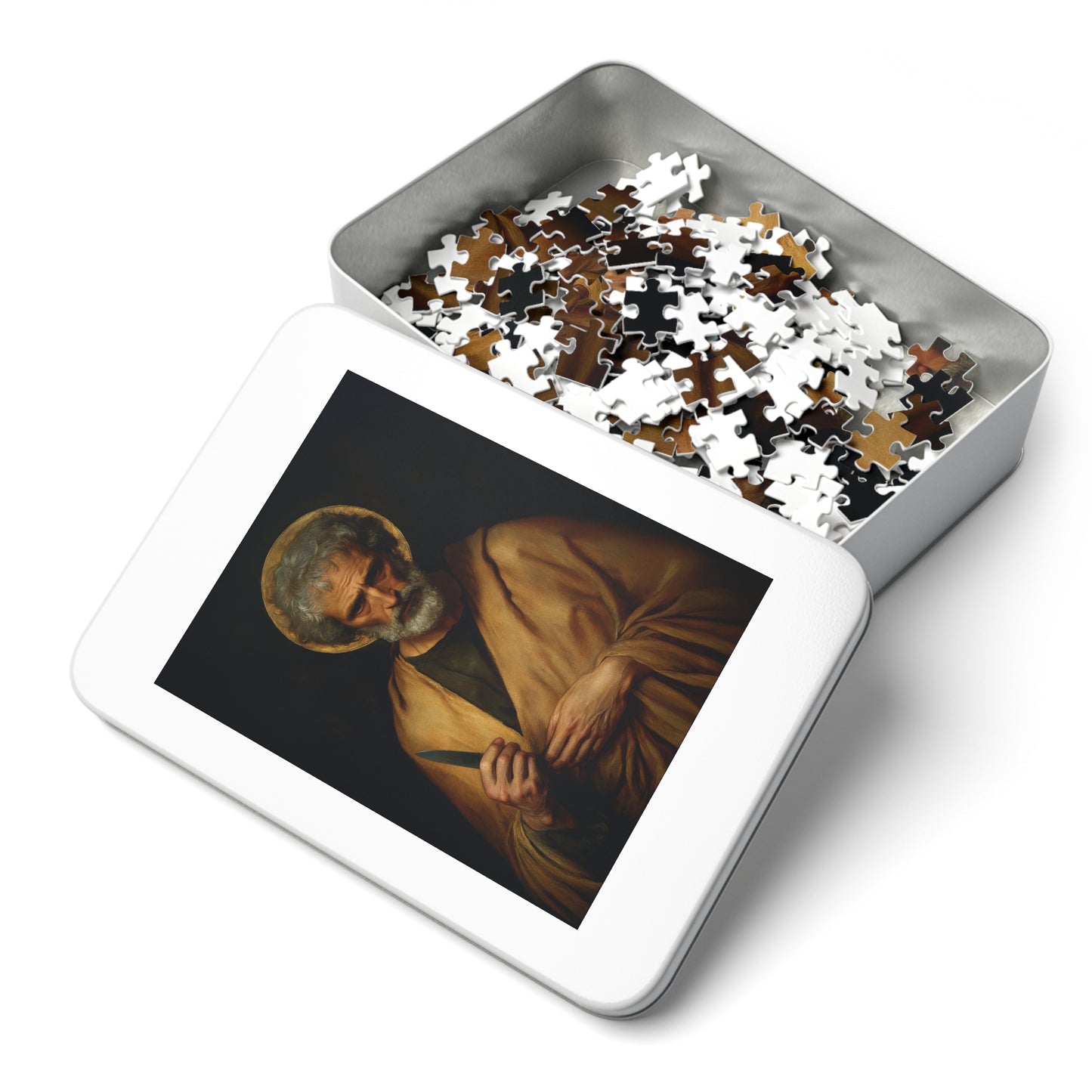 Saint Bartholomew the Apostle  - Puzzle and Keepsake Tin - Religious Jigsaw Puzzle (30, 110, 252, 500,1000-Piece) - Religious Puzzle