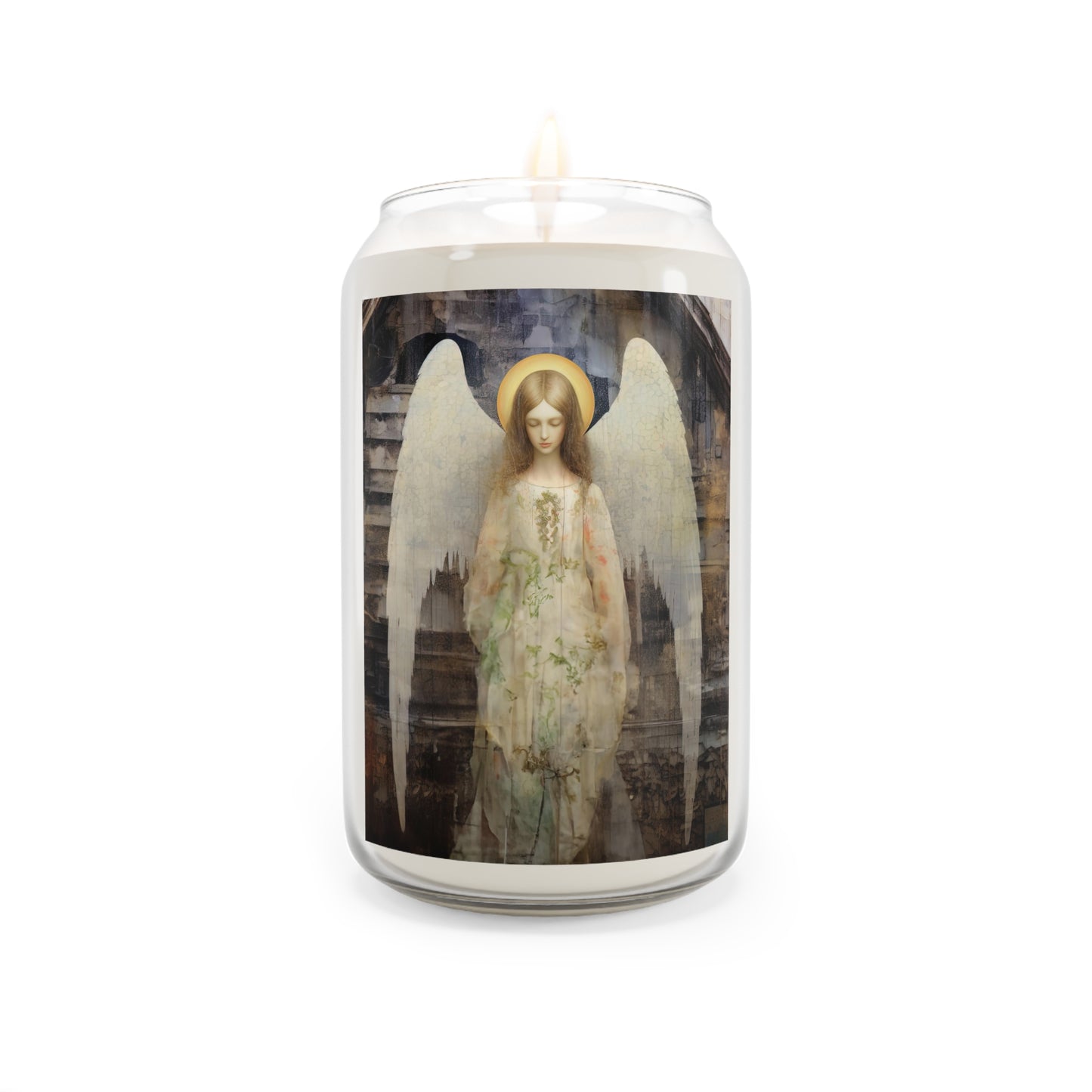 The Unseen Protector - Scented Prayer Candle, 13.75oz - Tall Size - Religious Prayer Candle - Catholic Art - Gift  - Guardian Angel