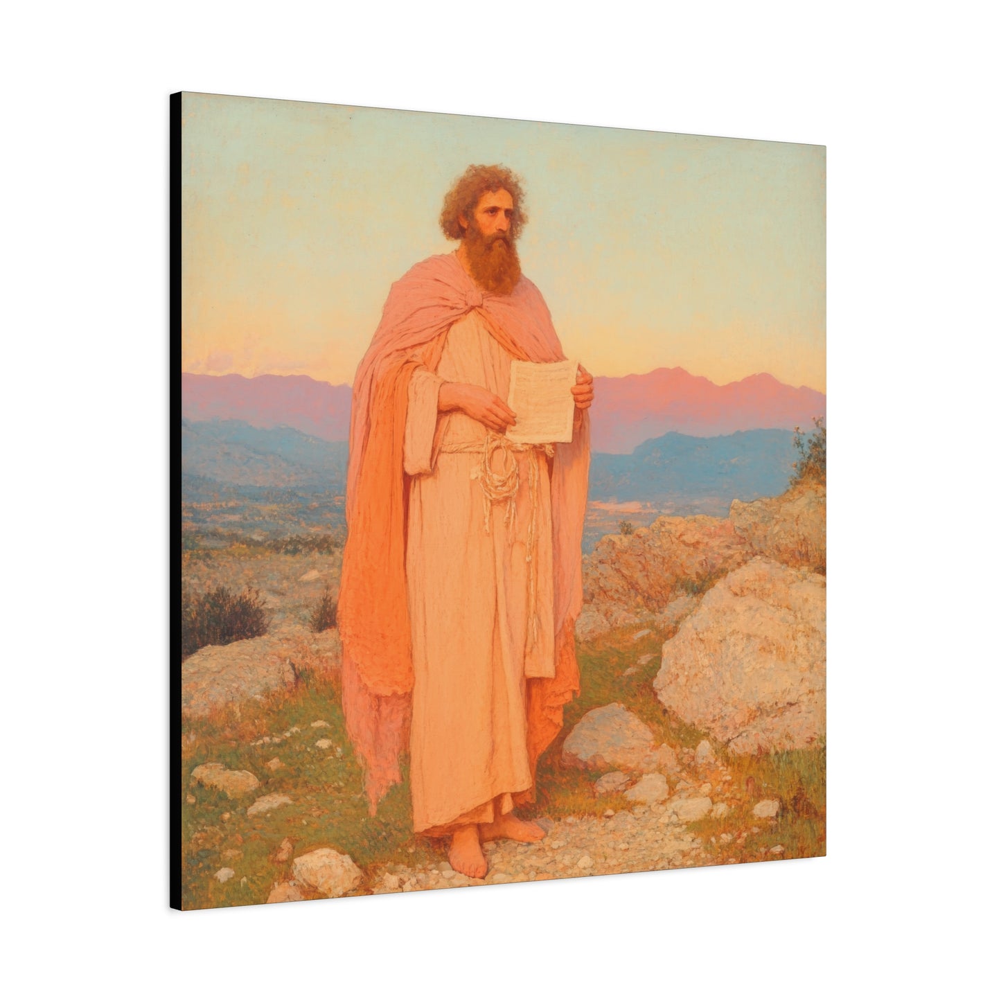 Obadiah - Keeper of the Lord's Warning and Mercy - Gallery Wrapped Canvas - Print - Religious Art for your Home - Catholic Art