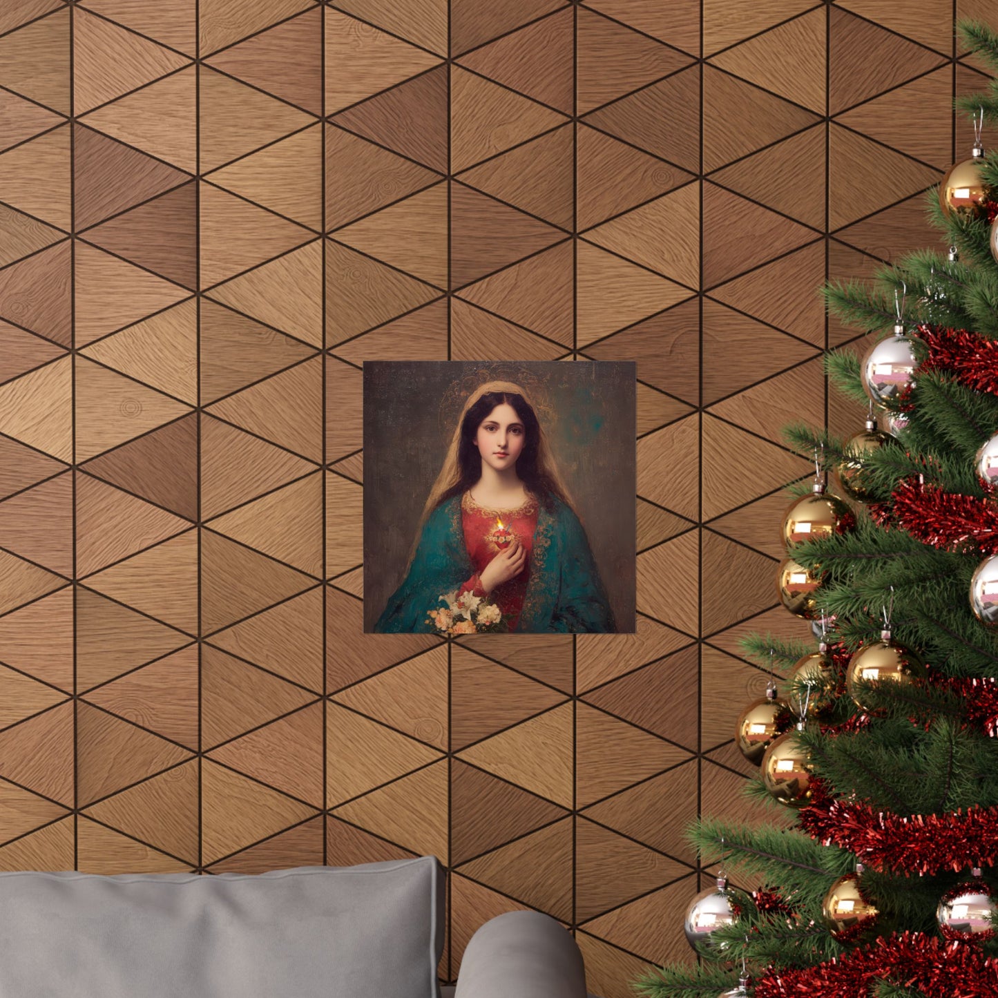 The Immaculate Heart of Mary - Mother Mary - Marian Art - Sanctified Souls Print - Multiple Sizes - Premium Matte Vertical Posters