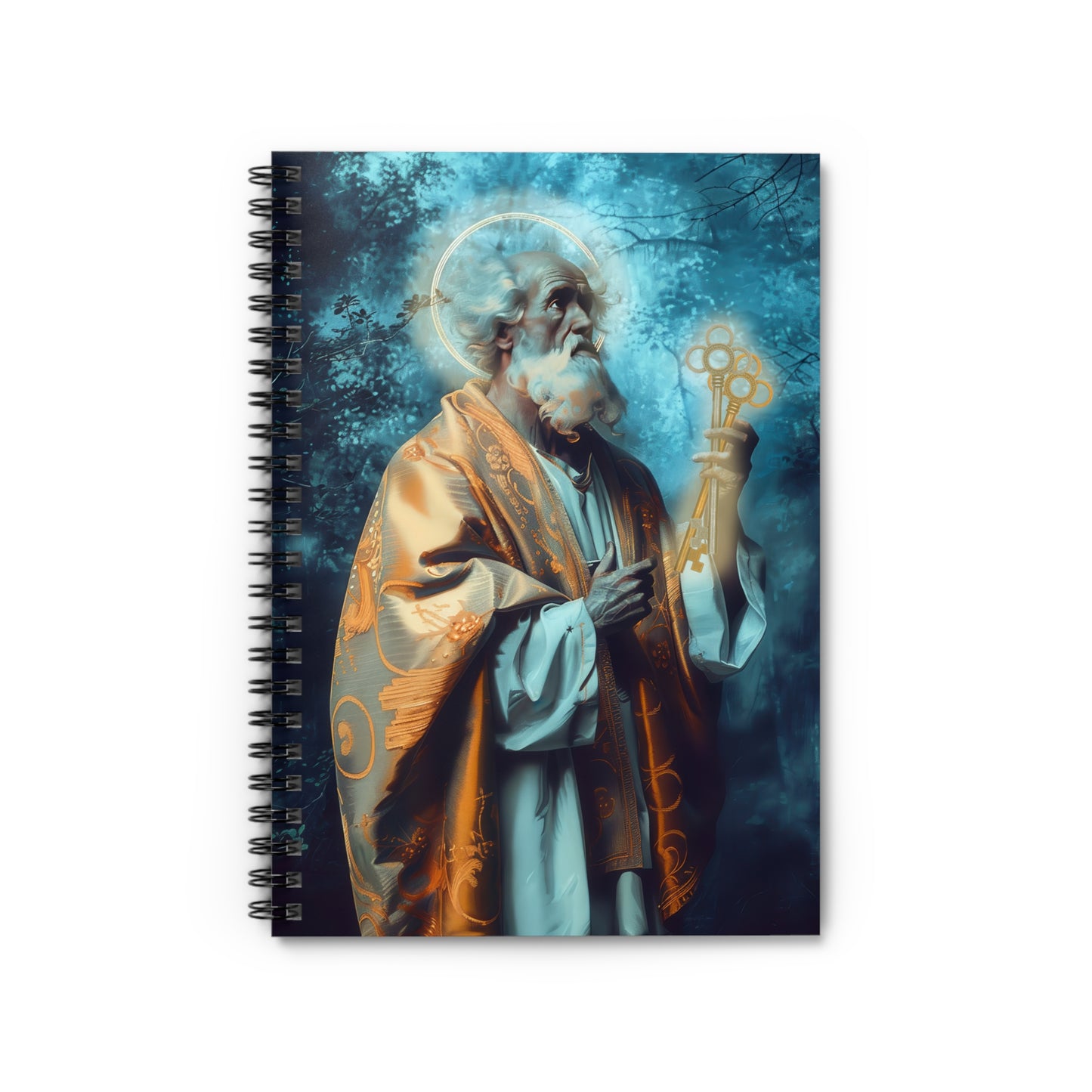 Saint Peter - Sanctified Souls Art - Religious - Spiral Notebook - Ruled Line - Catholic Religious art present gift - Devotional Journaling
