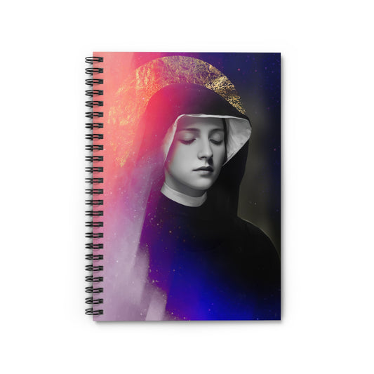 Saint Faustina Kowalska - Sanctified Souls Art - Religious Based Notebook - Spiral Notebook - Prayer journal - Catholic Saint Art