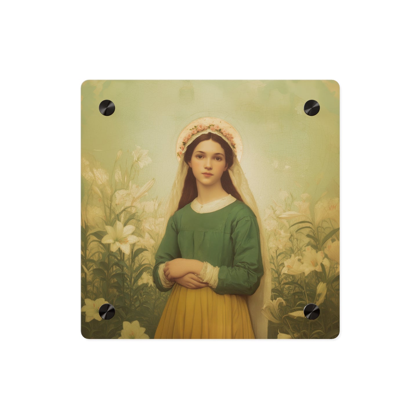 Saint Maria Goretti Wall Art Panel - Ready to Hang Acrylic Print - Catholic Saint Art - Patron Saint Print - No Frame needed