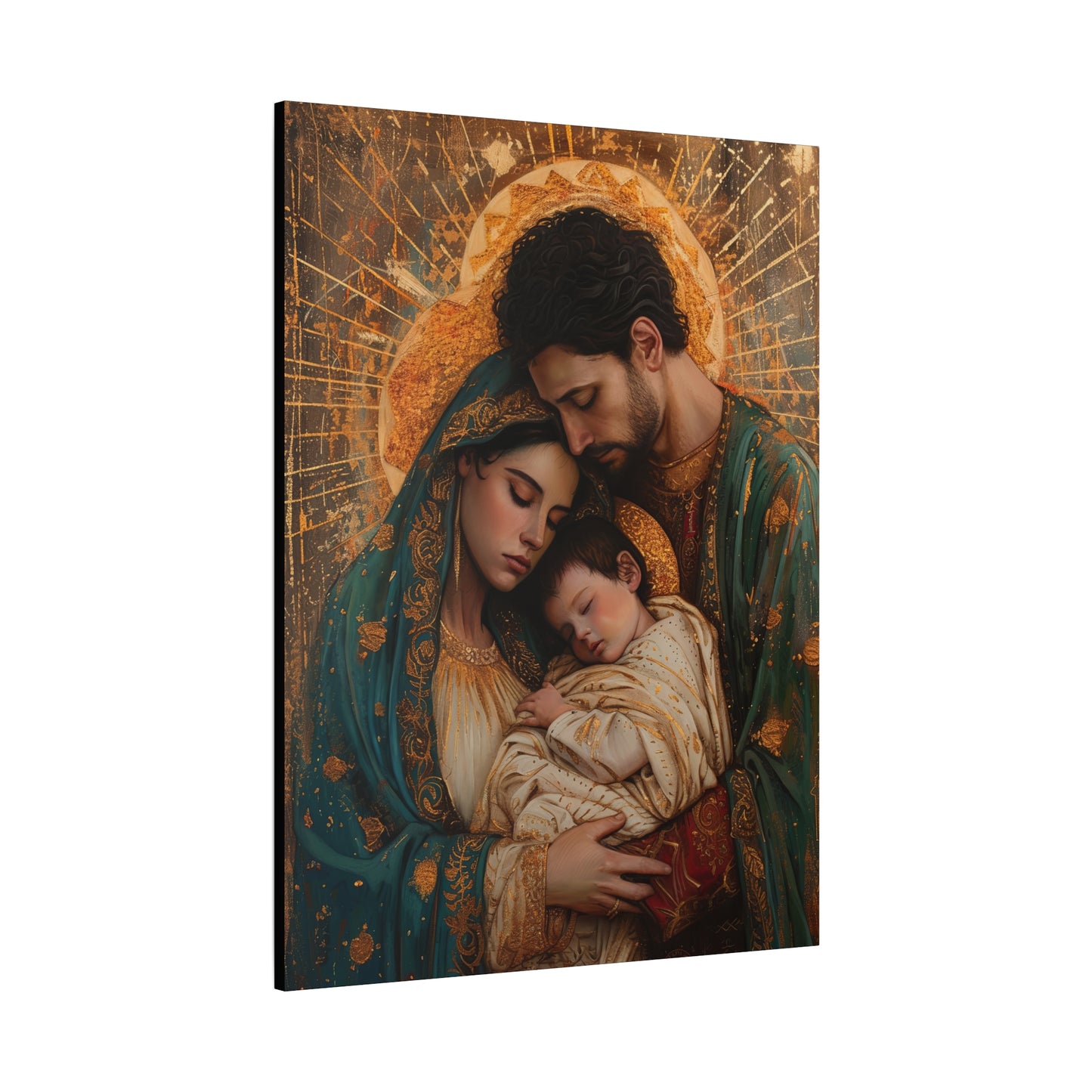 Divine Harmony - The Holy Family - Museum Wrapped Canvas - Sanctified Souls Print - Religious Art - Jesus, Mary and Joseph Art