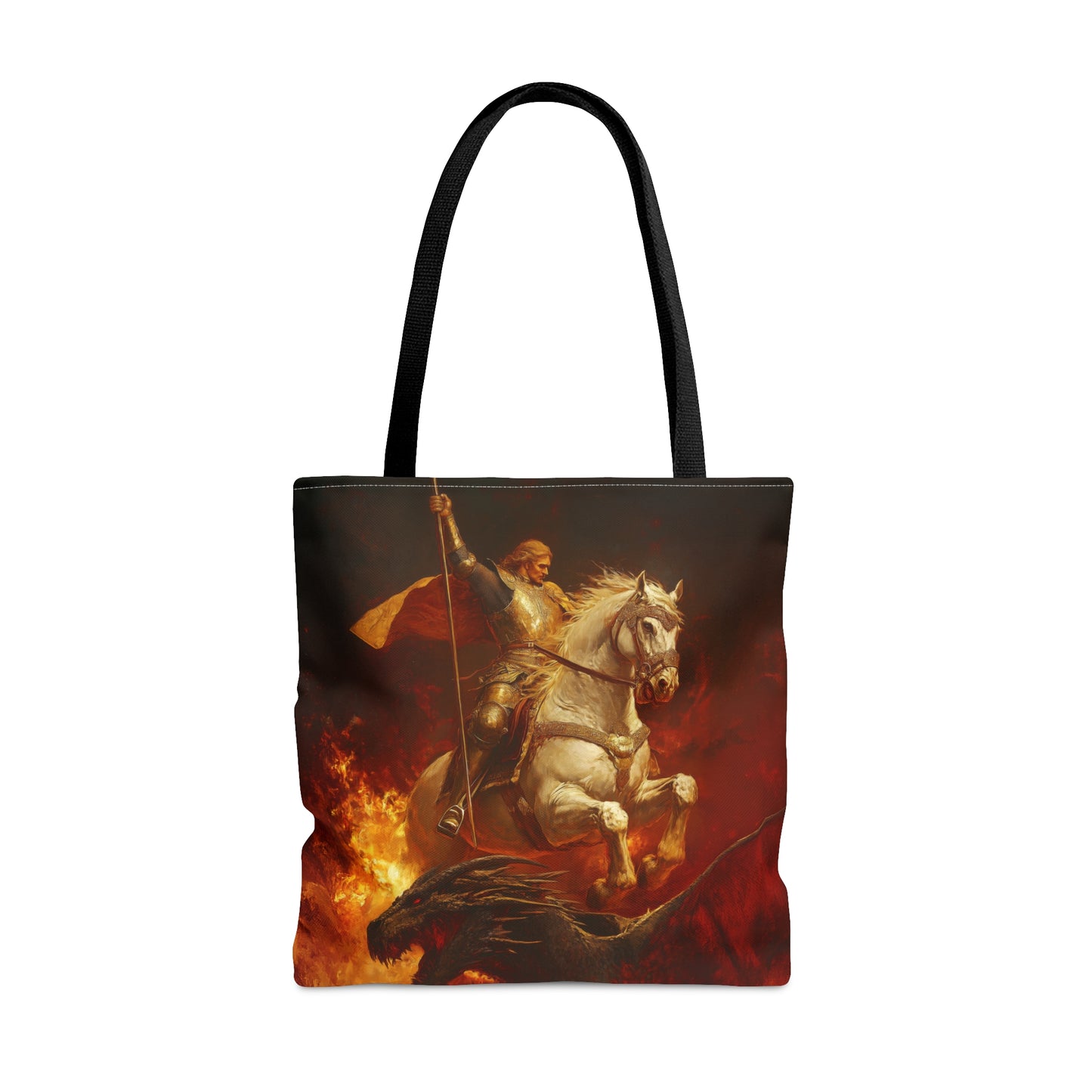 Saint George - Tote Bag - Large Medium Small Faith Art Bag - Bible Study Faith Purse - Double Sided