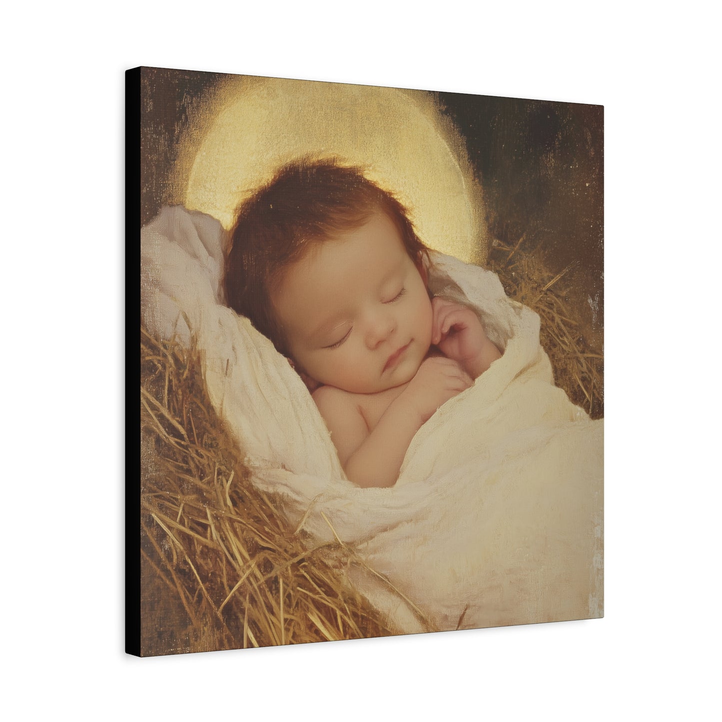 Jesus, the Newborn Light of the World - Gallery Wrapped Canvas - Print - Religious Art for your Home - Catholic Art Print