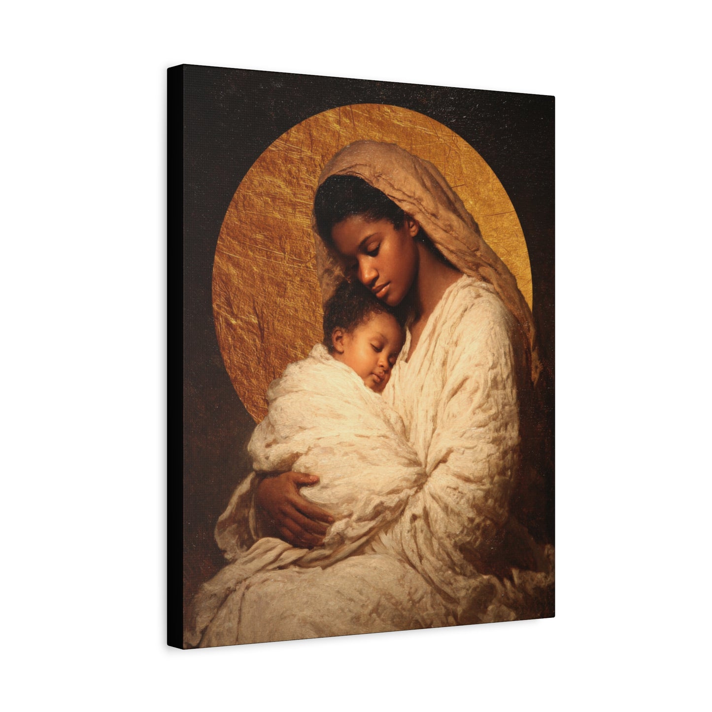Our Lady of the Manger - Mother Mary and the Christ Child - Gallery Wrapped Canvas - Print - Religious Art for your Home - Catholic