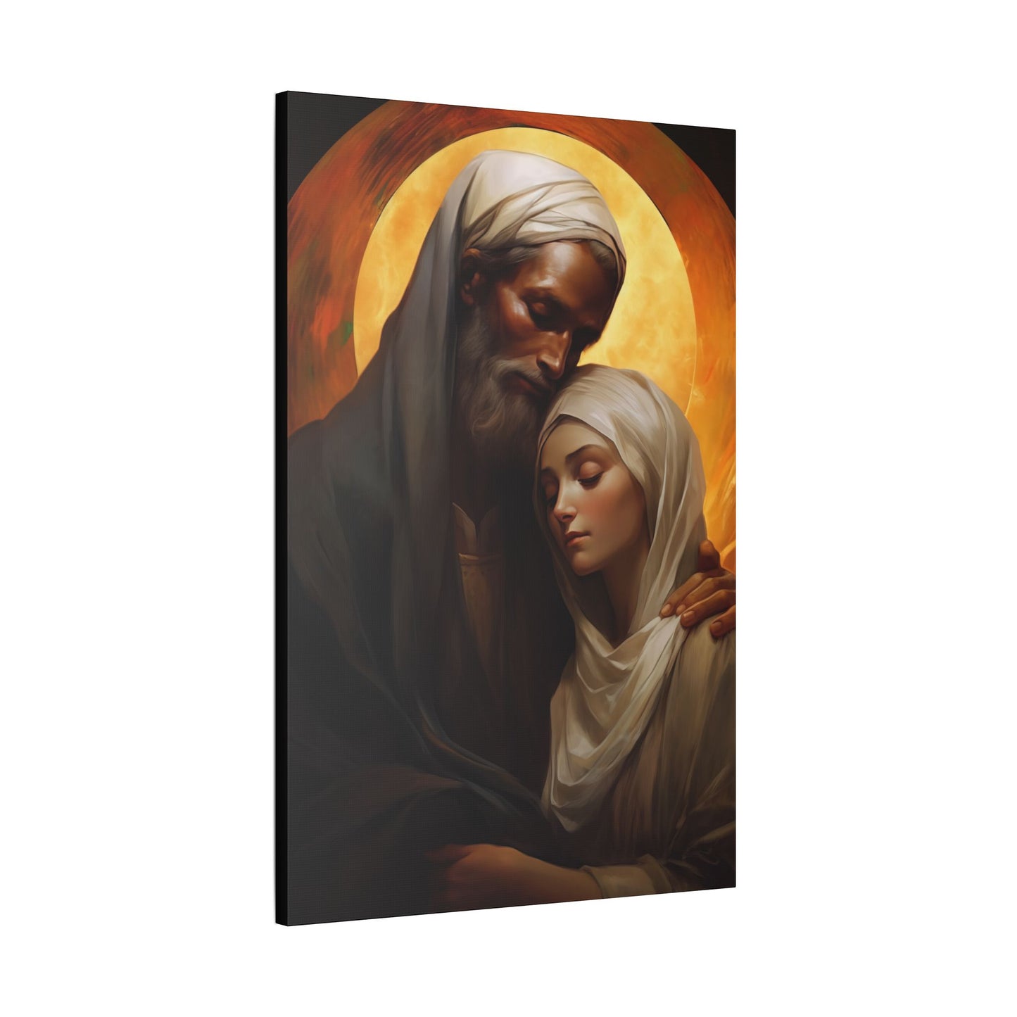 Saint Joachim and Saint Anne Canvas Print - Multiple Sizes - Catholic Home art - Museum Wrapped Canvas - Sanctified Souls Print