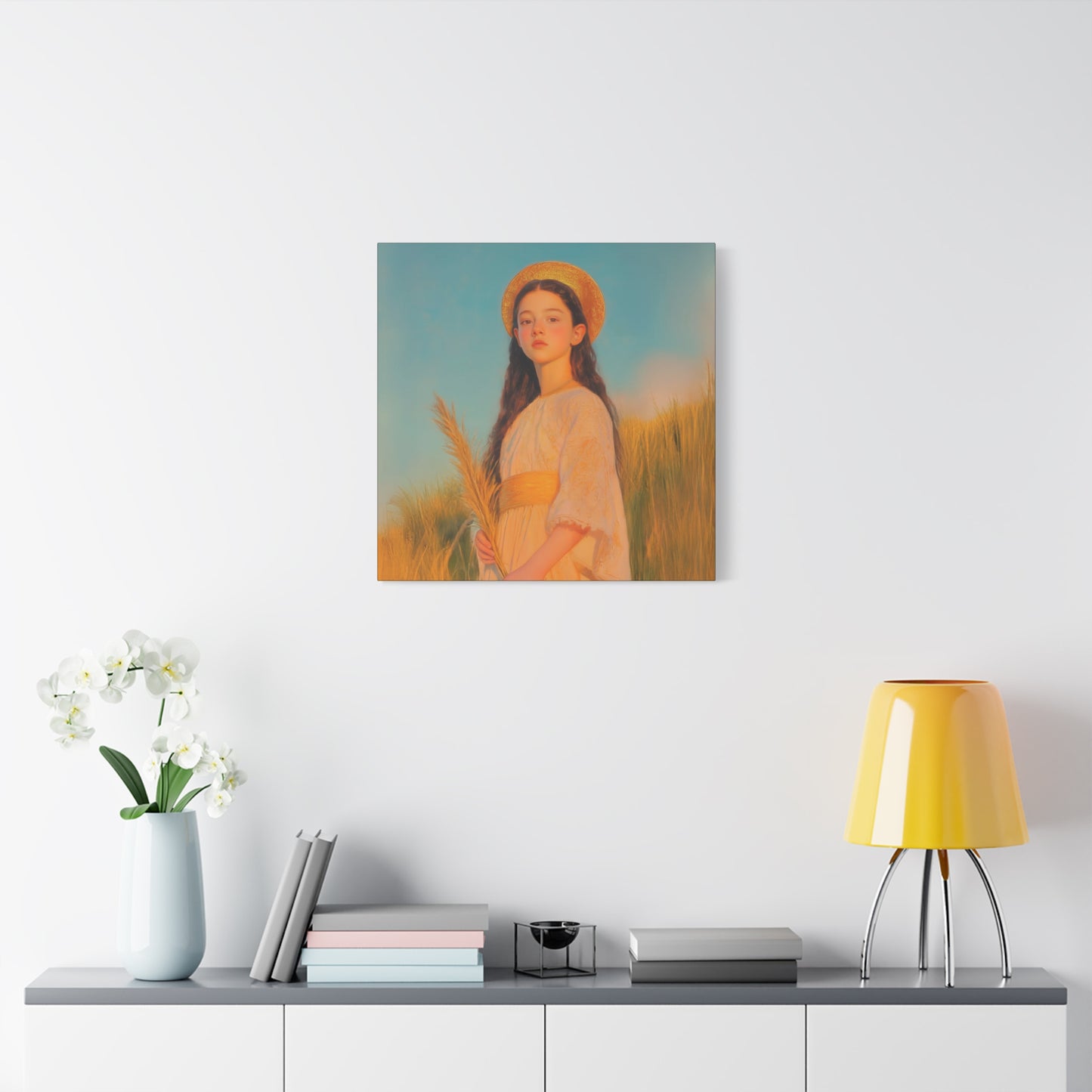 Saint Faith - Multiple Sizes - Catholic Home art - Museum Wrapped Canvas - Sanctified Souls Print - Martyr Saint