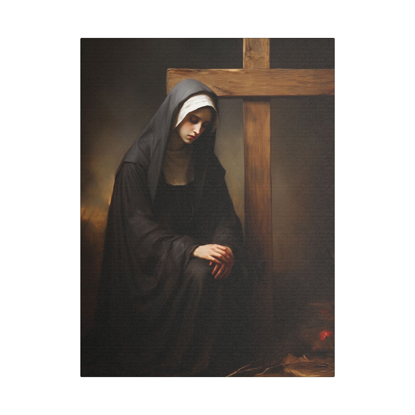 Saint Clare of Montefalco Canvas Print - Multiple Sizes - Catholic Home art - Gallery Wrapped Canvas - Sanctified Souls Print