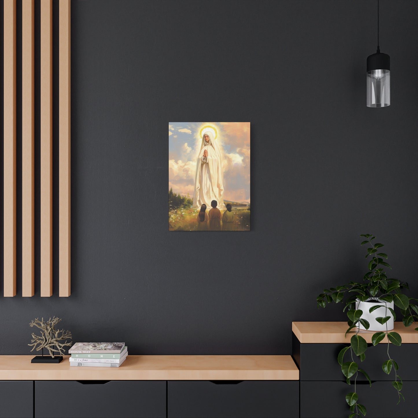 Our Lady of Fátima - Gallery Wrapped Canvas - Print - Religious Art for your Home - Catholic art print - prayer room art