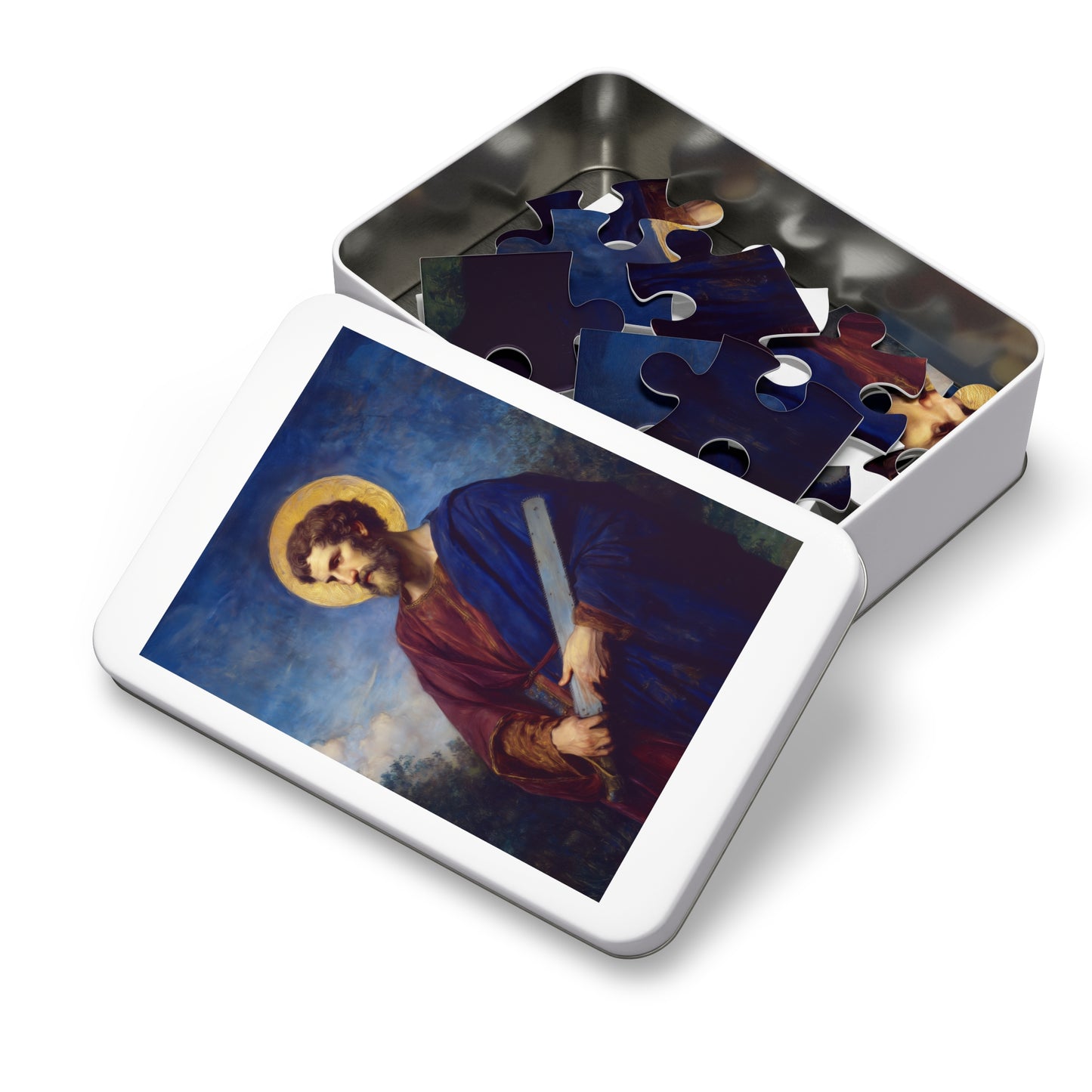 Saint Simon the Apostle - Puzzle & Keepsake Tin - Religious Jigsaw Puzzle (30, 110, 252, 500,1000-Piece)