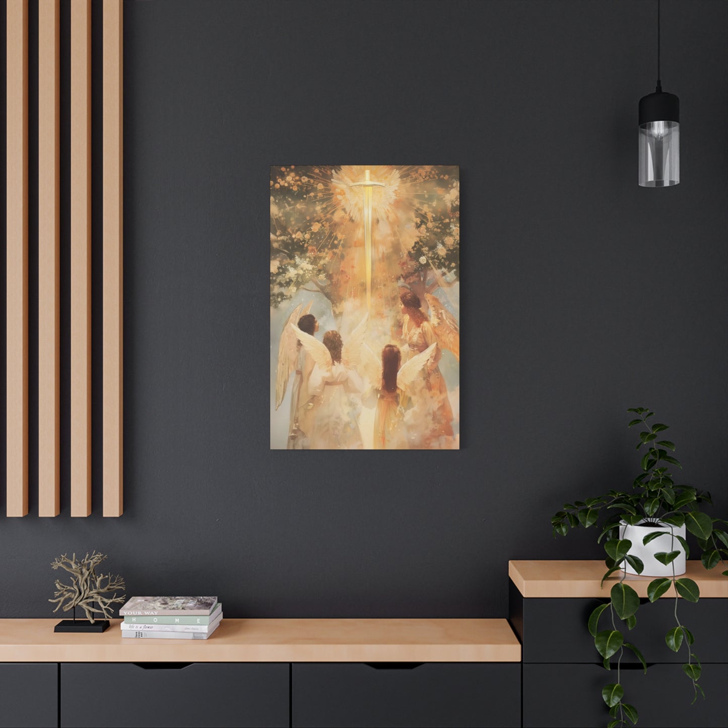 The Watchers of the First Dawn - Guardians of Eden - Gallery Wrapped Canvas - Print - Religious Art for your Home - Catholic Art