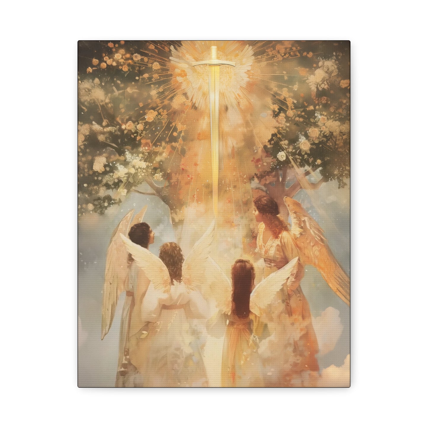 The Watchers of the First Dawn - Guardians of Eden - Gallery Wrapped Canvas - Print - Religious Art for your Home - Catholic Art