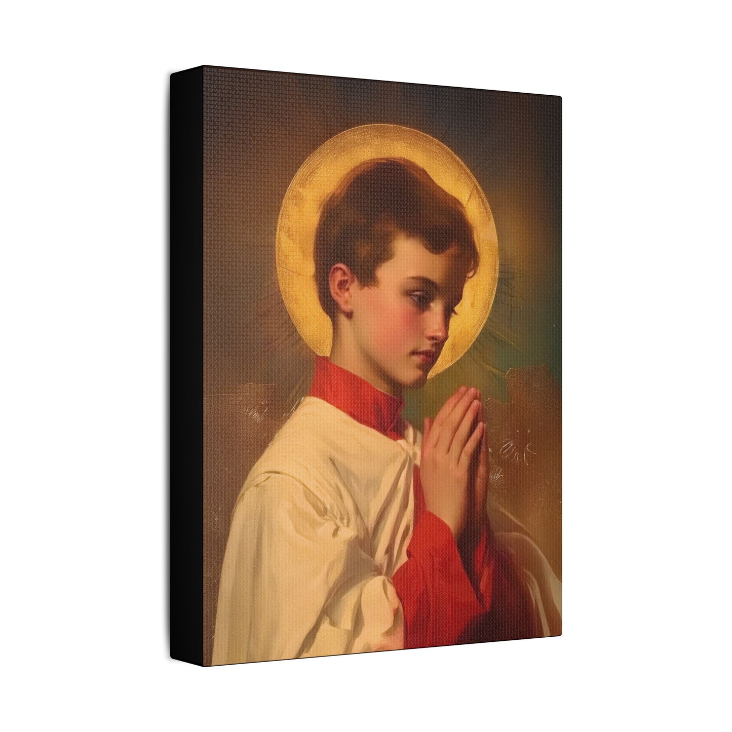 Saint Dominic Savio - Museum Wrapped Canvas - Print - Religious Art for your Home - Christian print - Prayer Room Art - Catholic