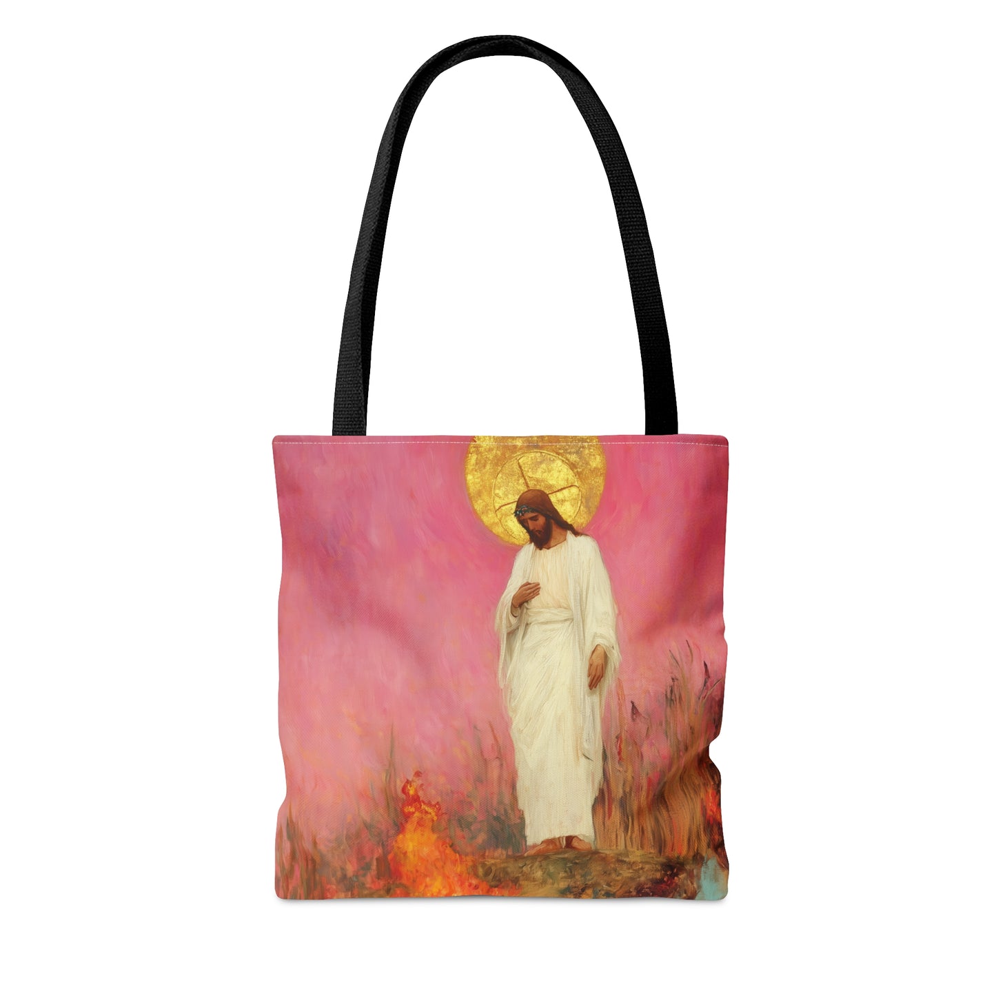 The Stone Cracked Beneath His FeetTote Bag - Large Medium Small Faith Art Bag - Catholic Faith Purse - Double Sided