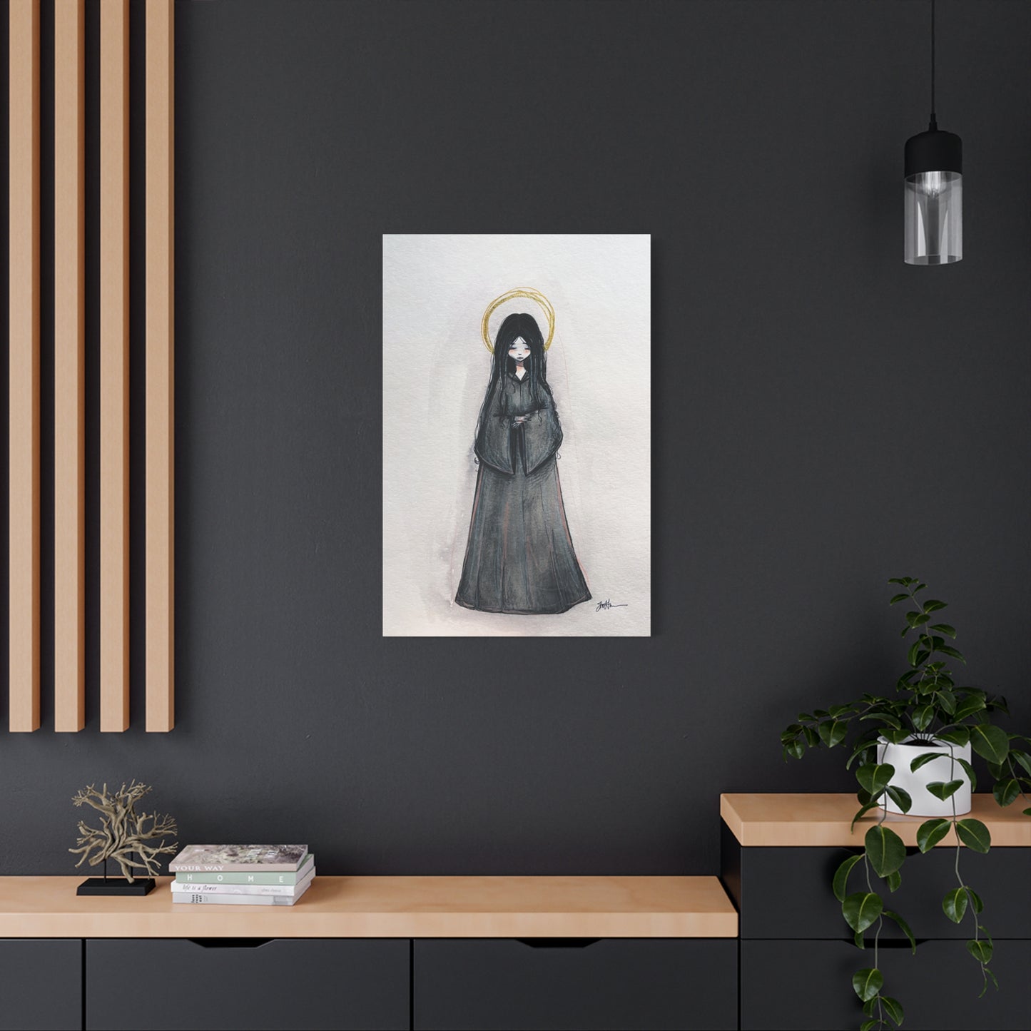 Blessed Mary Magdalen Kiota Hand-Drawn Catholic Canvas Print | Martyrs of Japan Sacred Art | Sanctified Solocosmo Religious Artwork