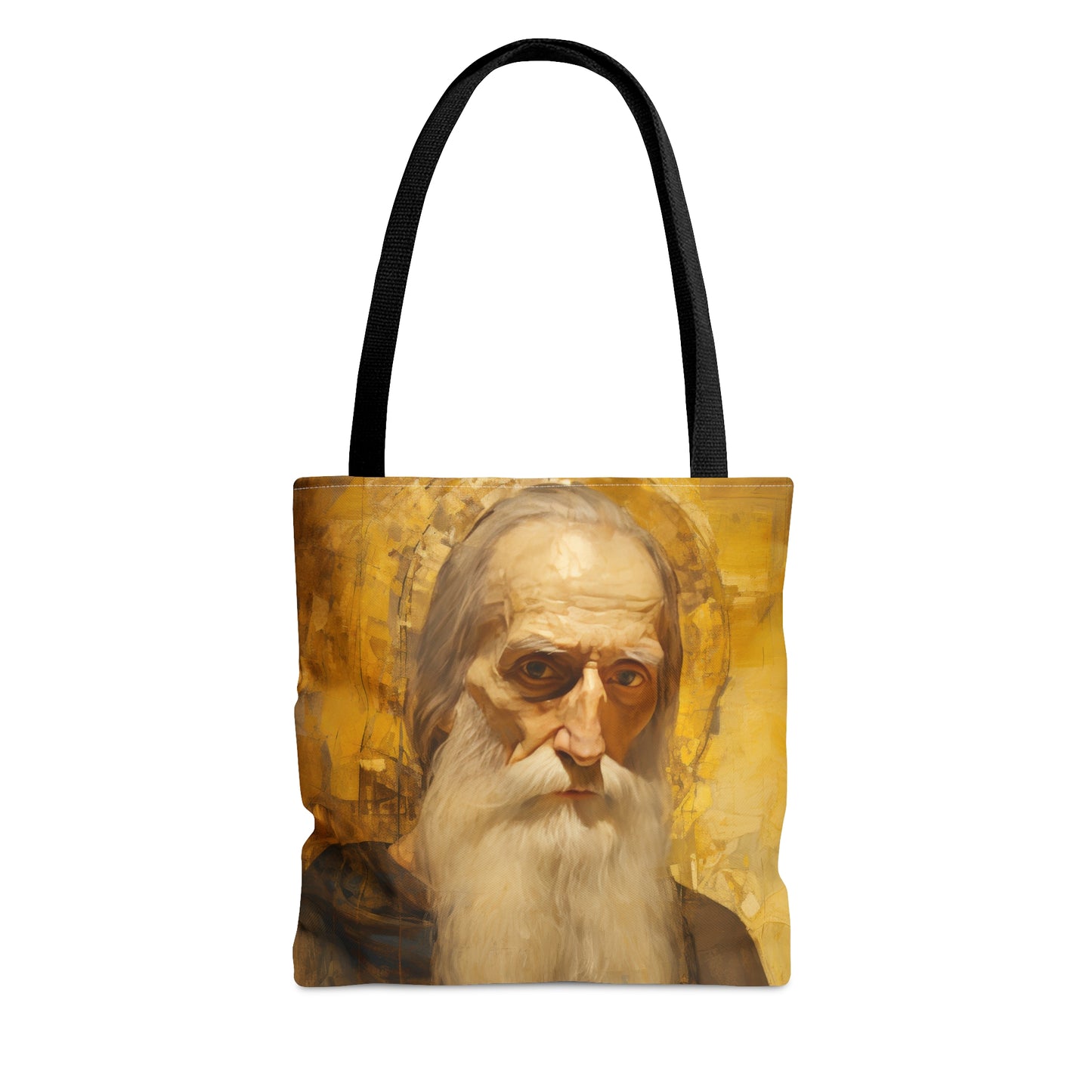 Saint Athanasius the Athonite Tote Bag - Large Medium Small Faith Art Bag - Catholic Faith Purse - Religious Carry All Reusable Tote Bag