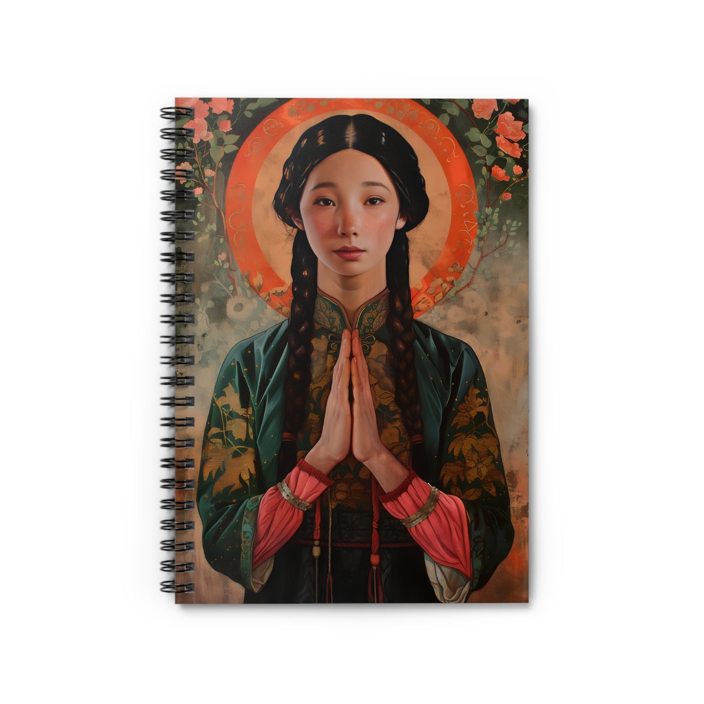 Saint Anna Wang - Sanctified Souls Art - Religious Based Notebook - Spiral Notebook - Ruled Line