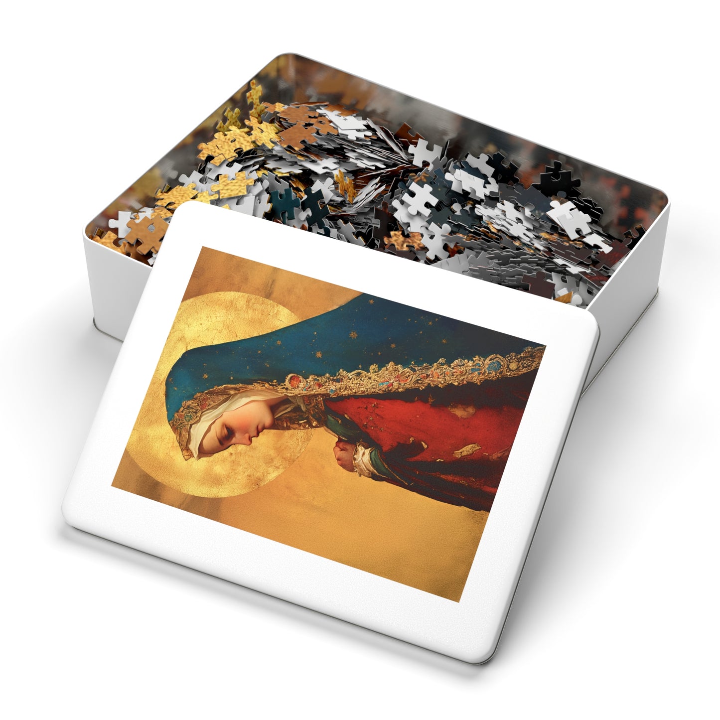 Our Lady of Mercy / Our Lady of Ransom - Puzzle and Tin - Religious Jigsaw Puzzle (30, 110, 252, 500,1000) - Gift Catholic Families