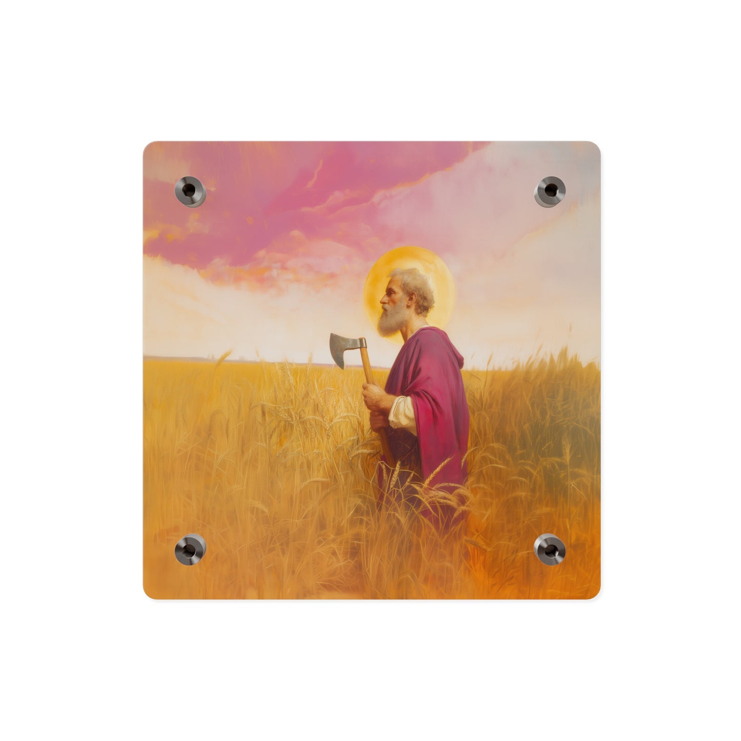 Saint Matthias Wall Art Panel - Ready to Hang Acrylic Print - Catholic Saint Art - Patron Saint Print - No Frame needed