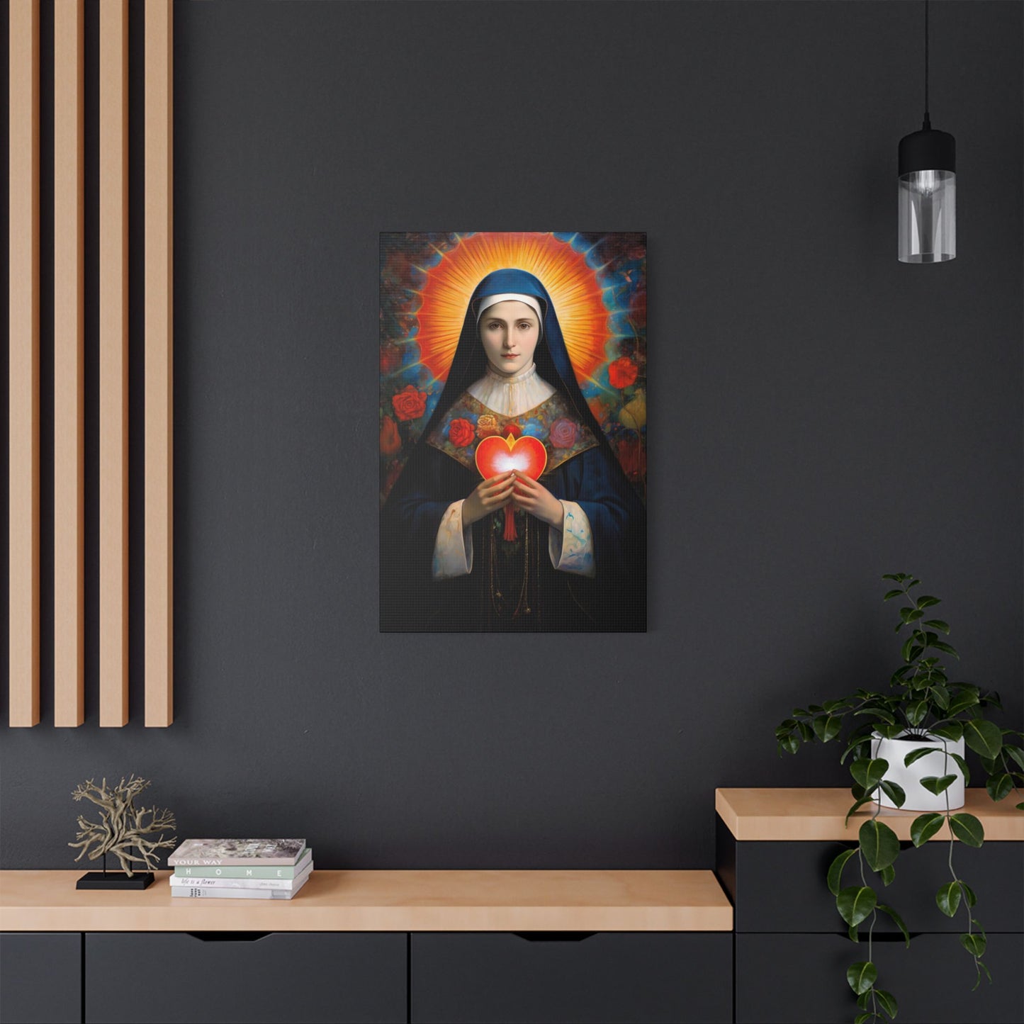 Saint Jane Frances de Chantal Canvas Print - Multiple Sizes - Catholic Home art - Museum Wrapped Canvas - Sanctified Souls Print
