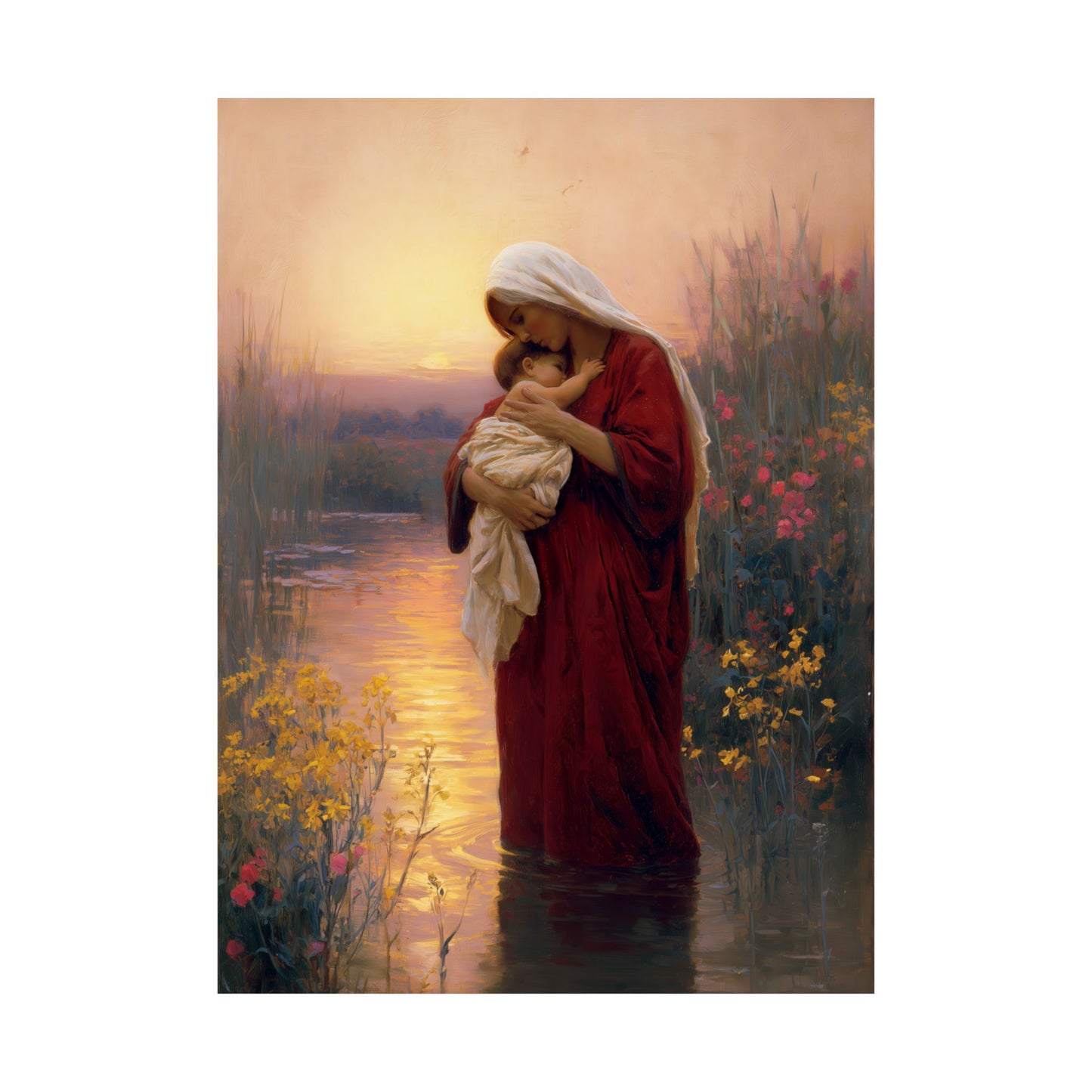 Saint Elizabeth, Mother to John the Baptist - Sanctified Souls Print - Multiple Sizes - Premium Matte Vertical Posters