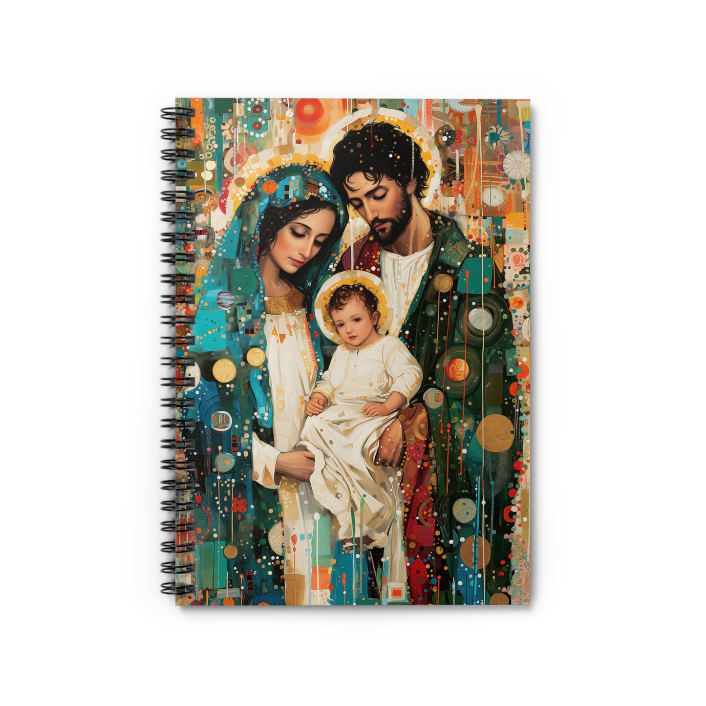 Eternal Light - Mary, Joseph, and the Christ Child Spiral Journal - Sanctified Souls Art - Religious Based Notebook - Spiral Notebook